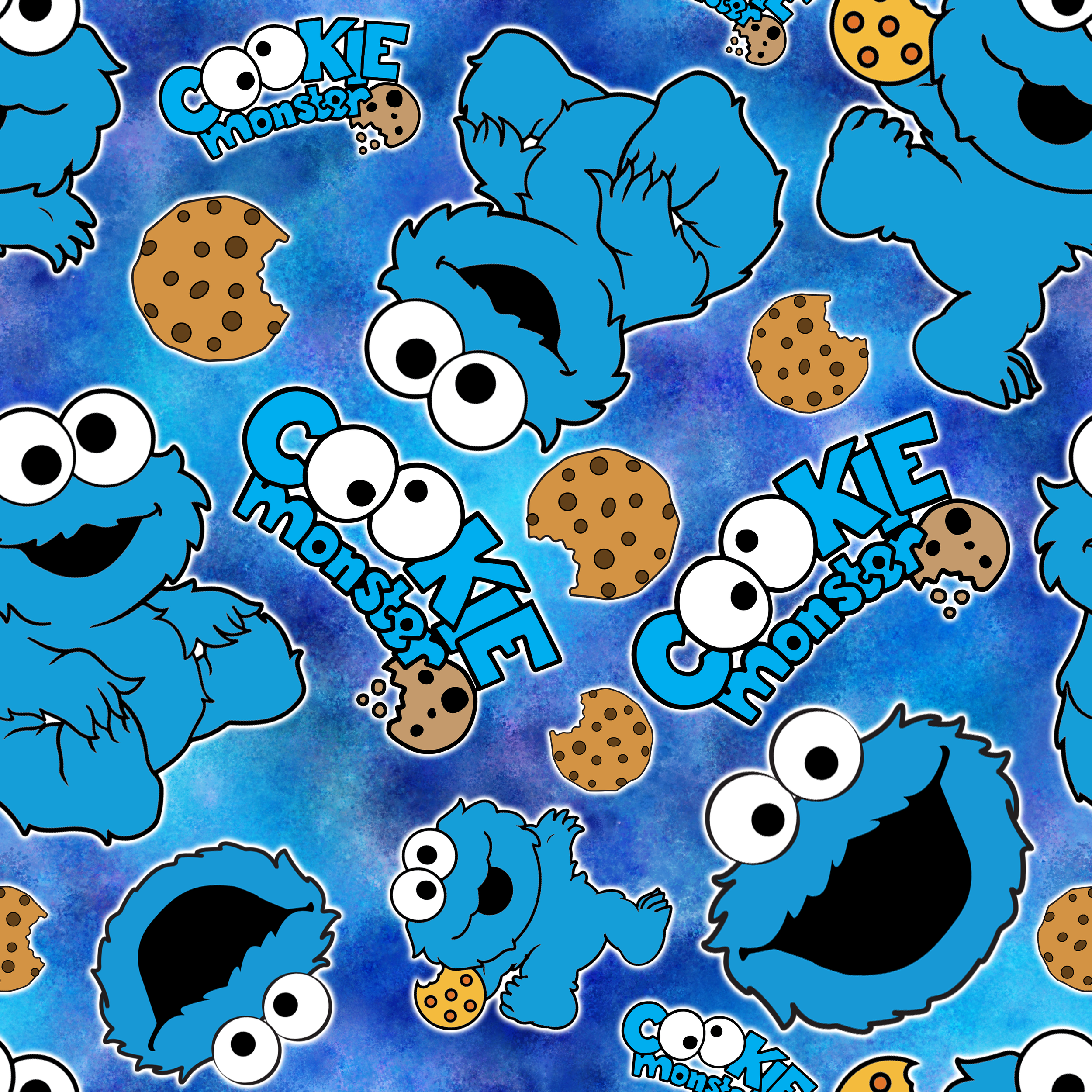 PREORDER - ROUND 30 - SCRUB TOP - 3070 COOKIE MONSTER