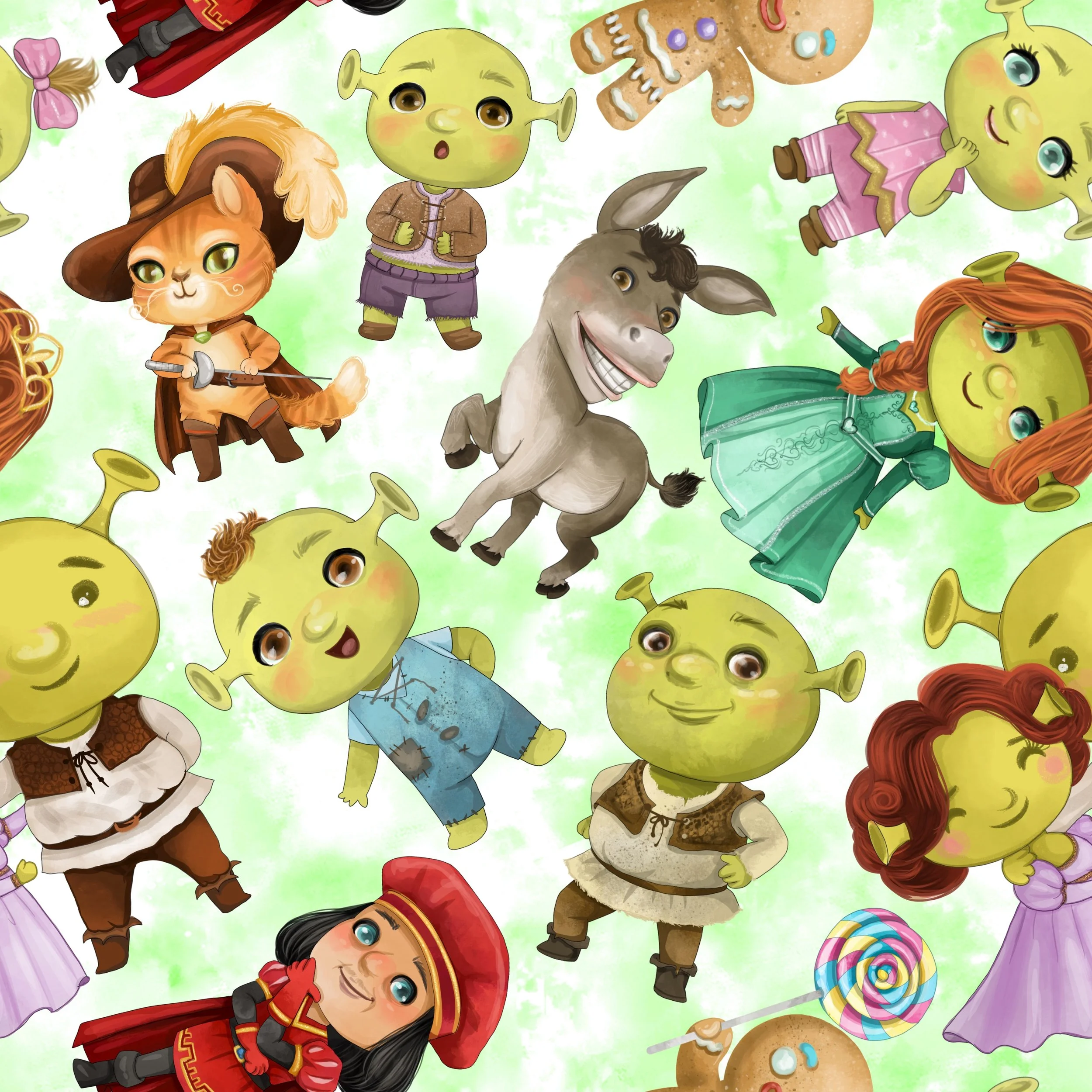 PREORDER - ROUND 29 - SCRUB TOP - 3162 SHREK TOSS