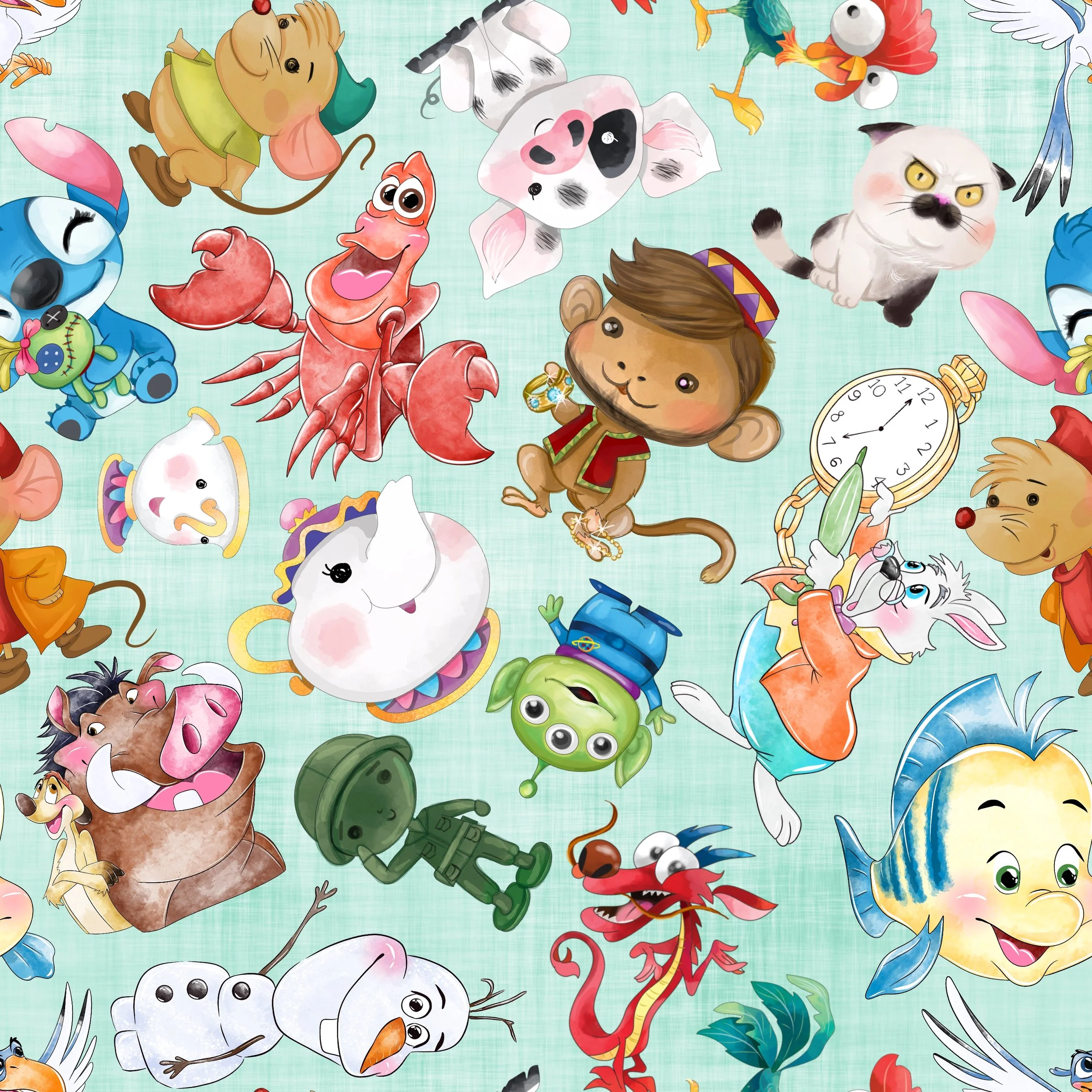 PREORDER - ROUND 30 - SCRUB TOP - 3142 DISNEY SIDEKICKS 2