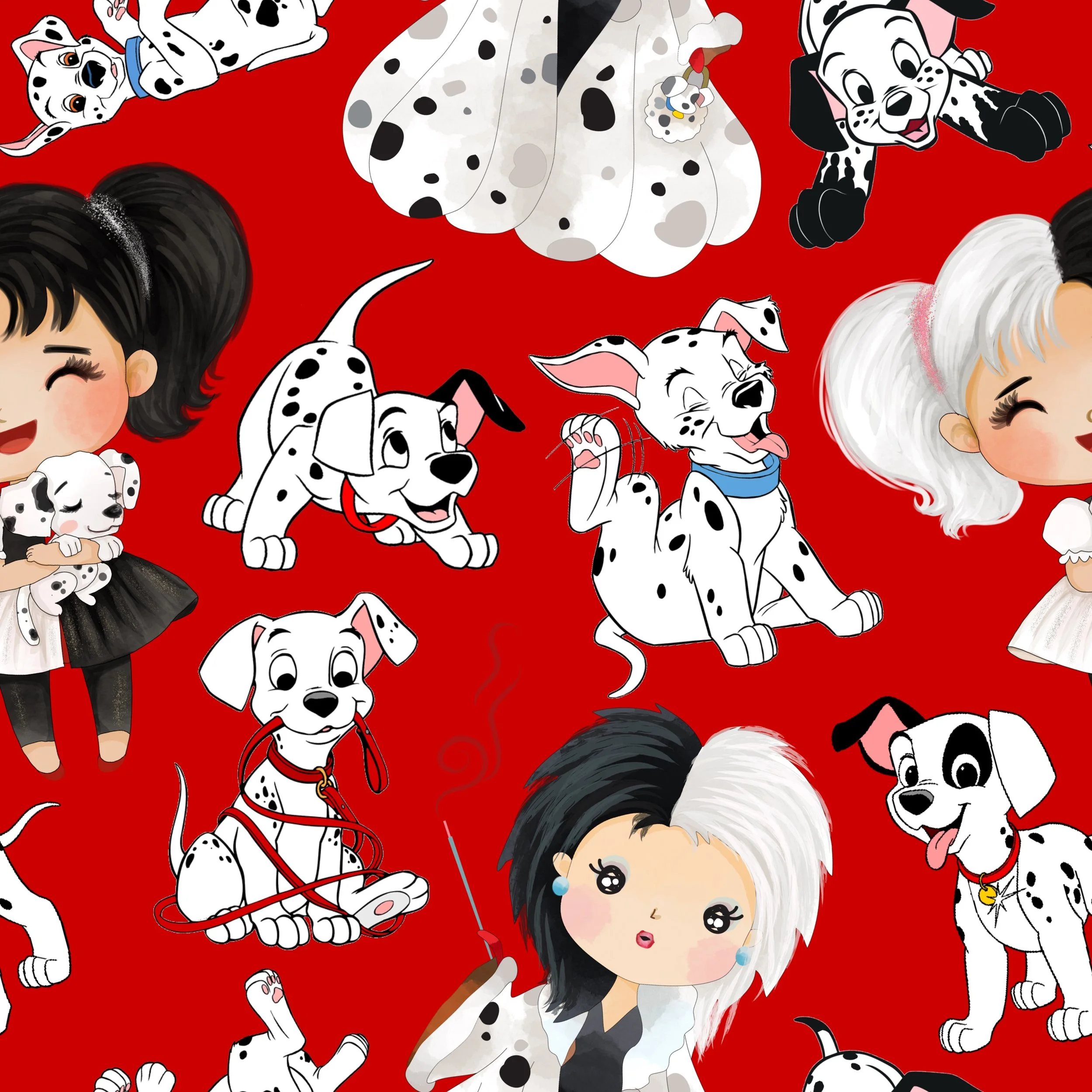 PREORDER - ROUND 31 - SCRUB TOP - 3042 DALMATIAN CREW