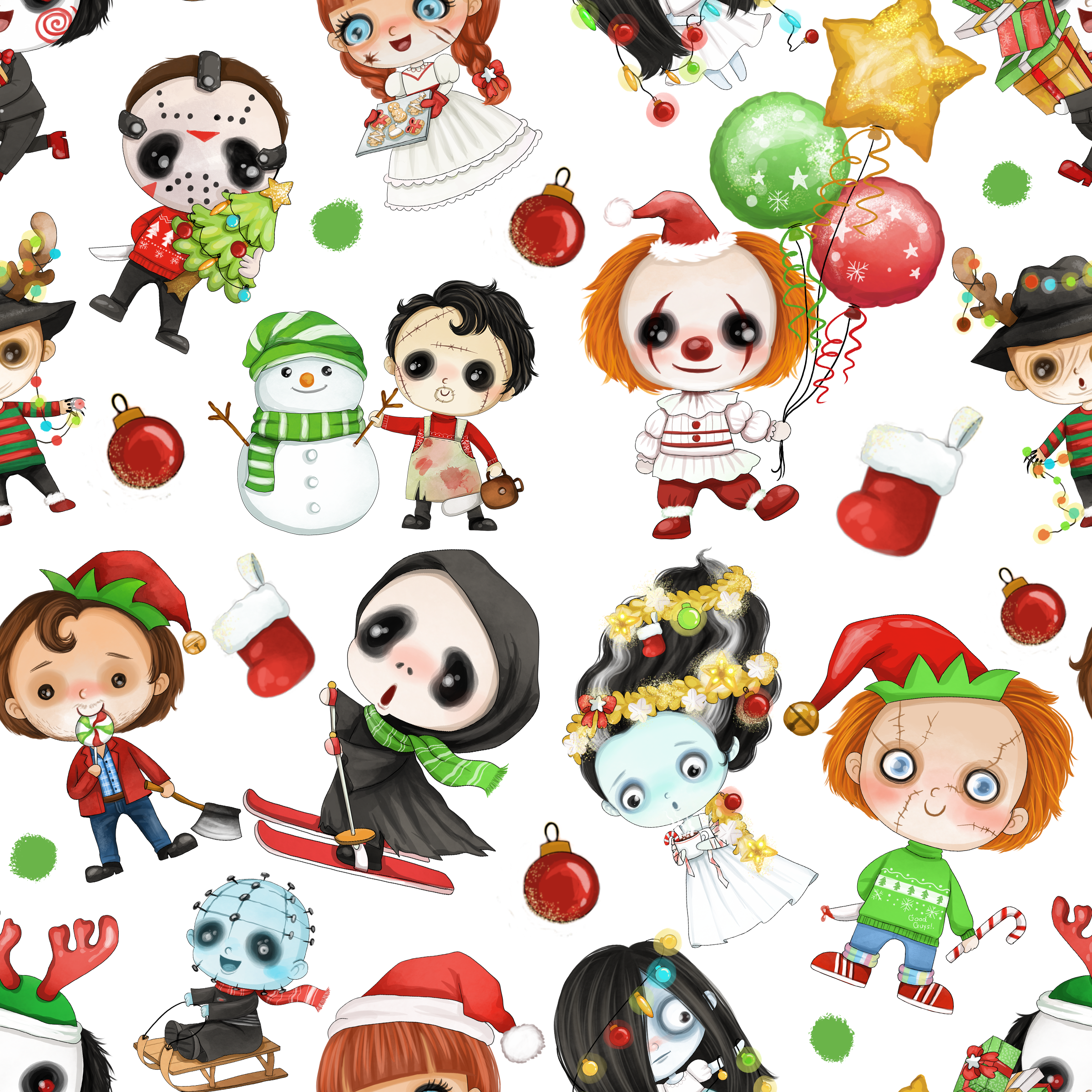 PREORDER - ROUND 31 - SCRUB TOP - 2018 CHRISTMAS VILLAINS