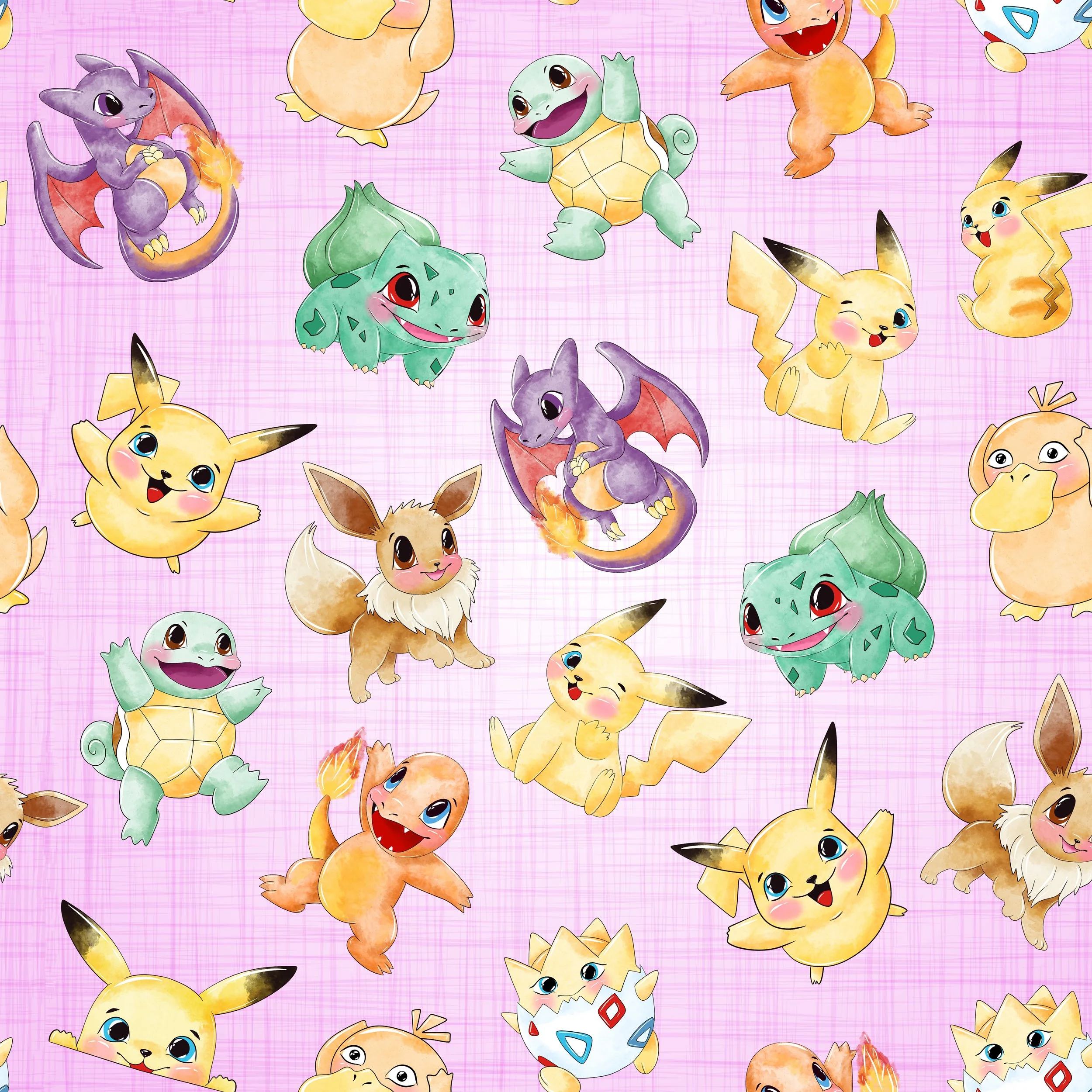 PREORDER - ROUND 30 - SCRUB TOP - 3041 POKEMON PINK