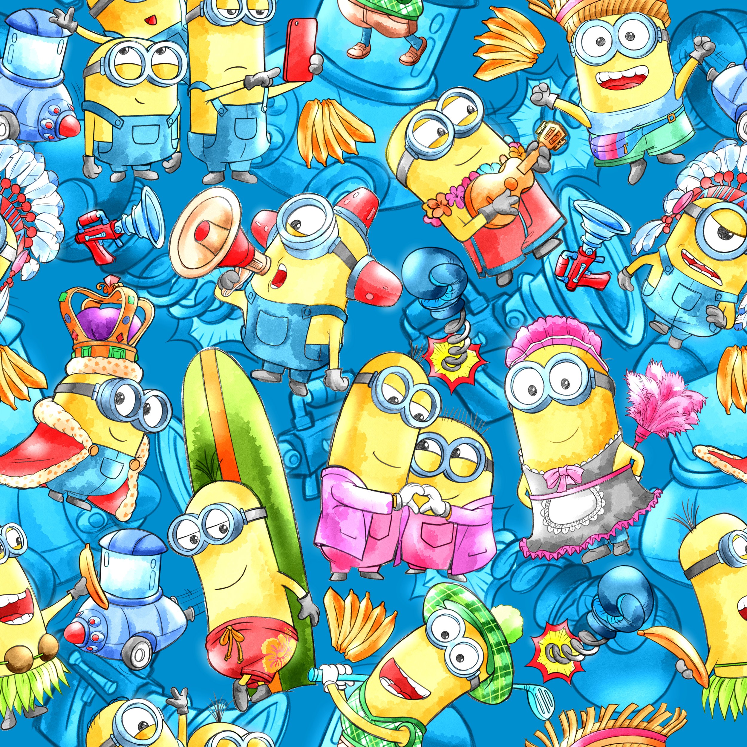 PREORDER - ROUND 31 - SCRUB TOP - 3202 MINIONS