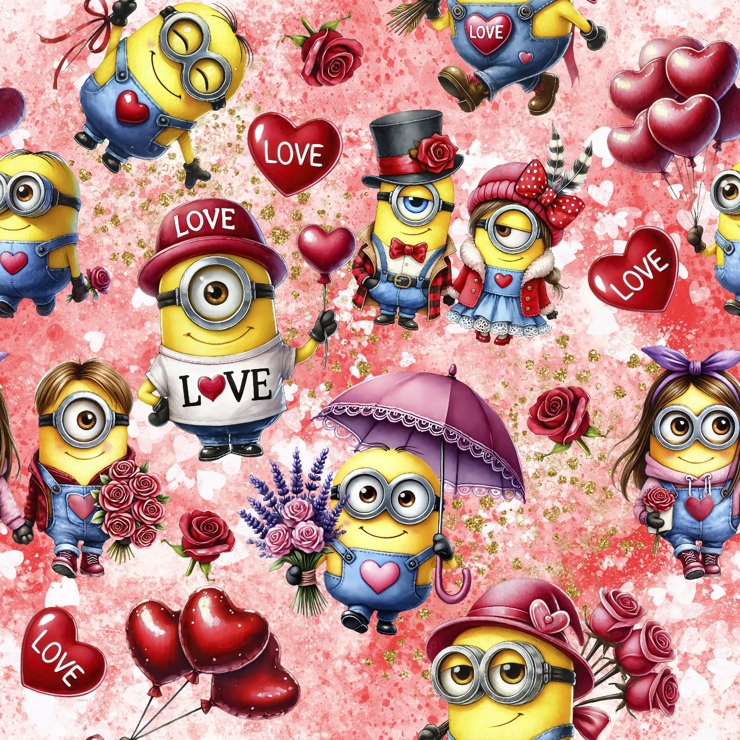 PREORDER - ROUND 29 - SCRUB TOP - 6012 MINION LOVE