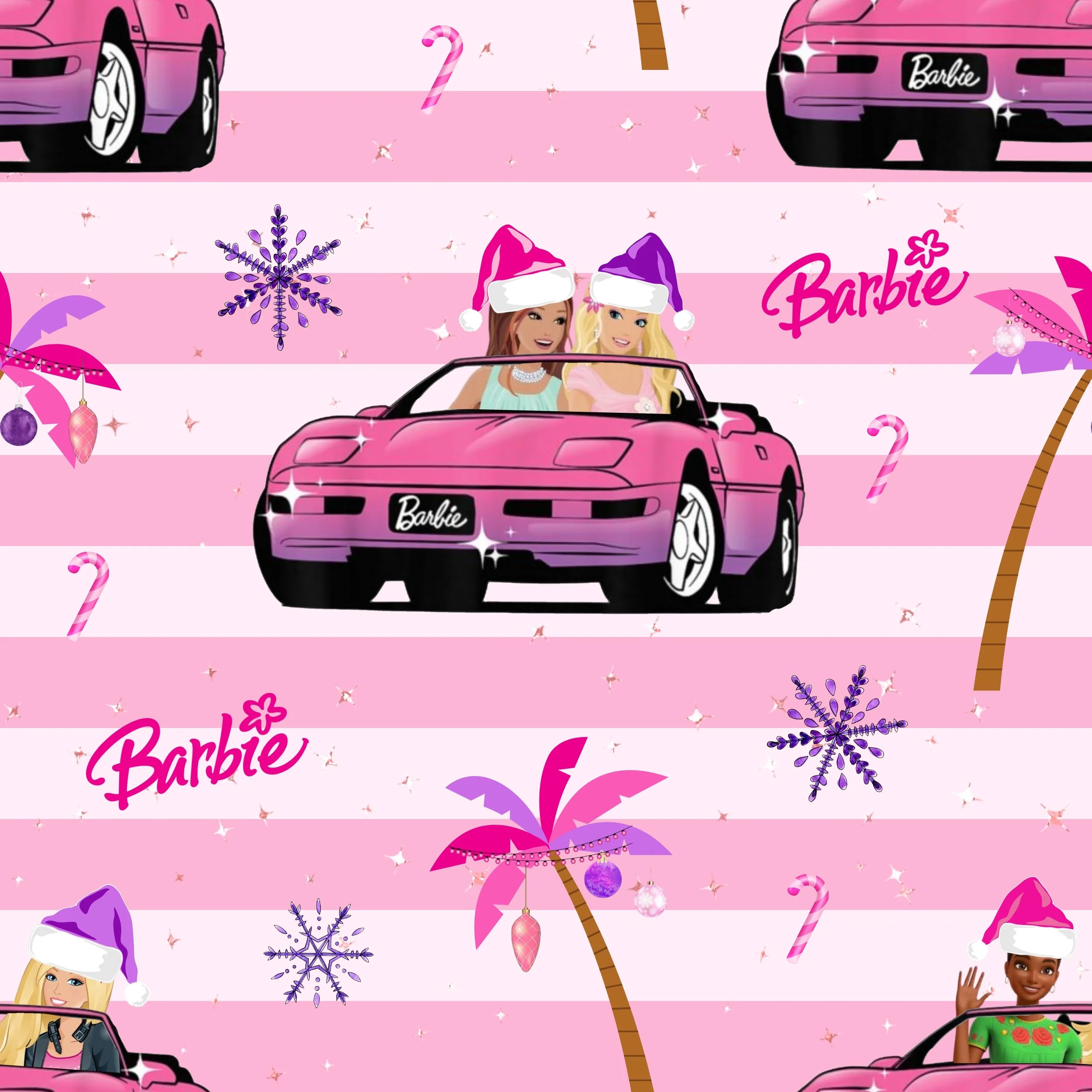 PREORDER - ROUND 31 - SCRUB TOP - 2042 CHRISTMAS BARBIE