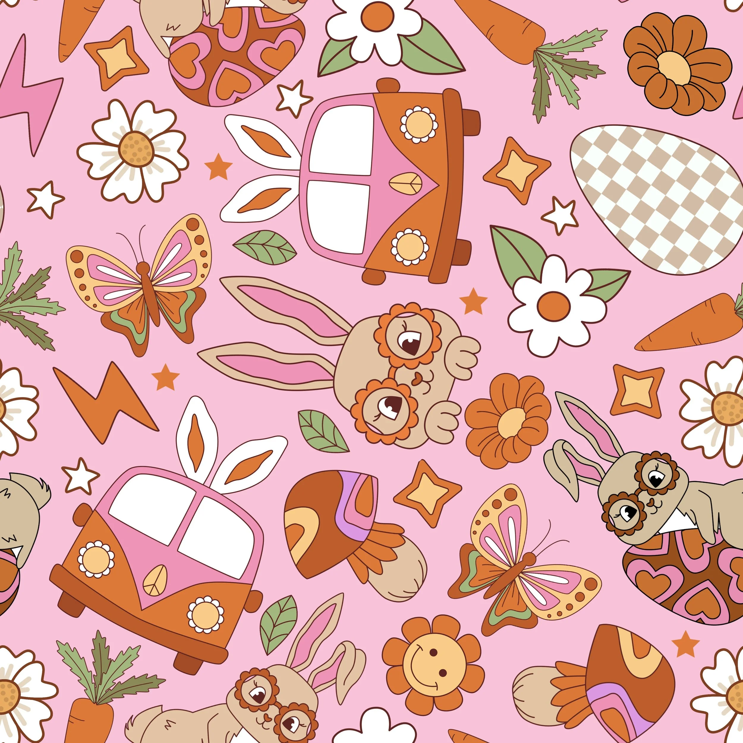 PREORDER - ROUND 29 - SCRUB TOP - 1018 RETRO EASTER