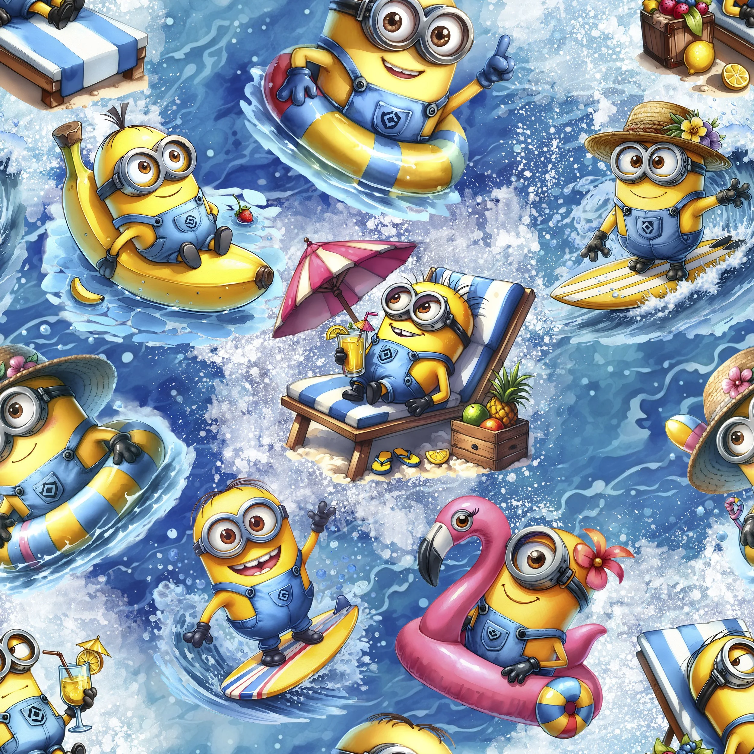 PREORDER - ROUND 29 - SCRUB TOP - 3254 MINION SUMMER