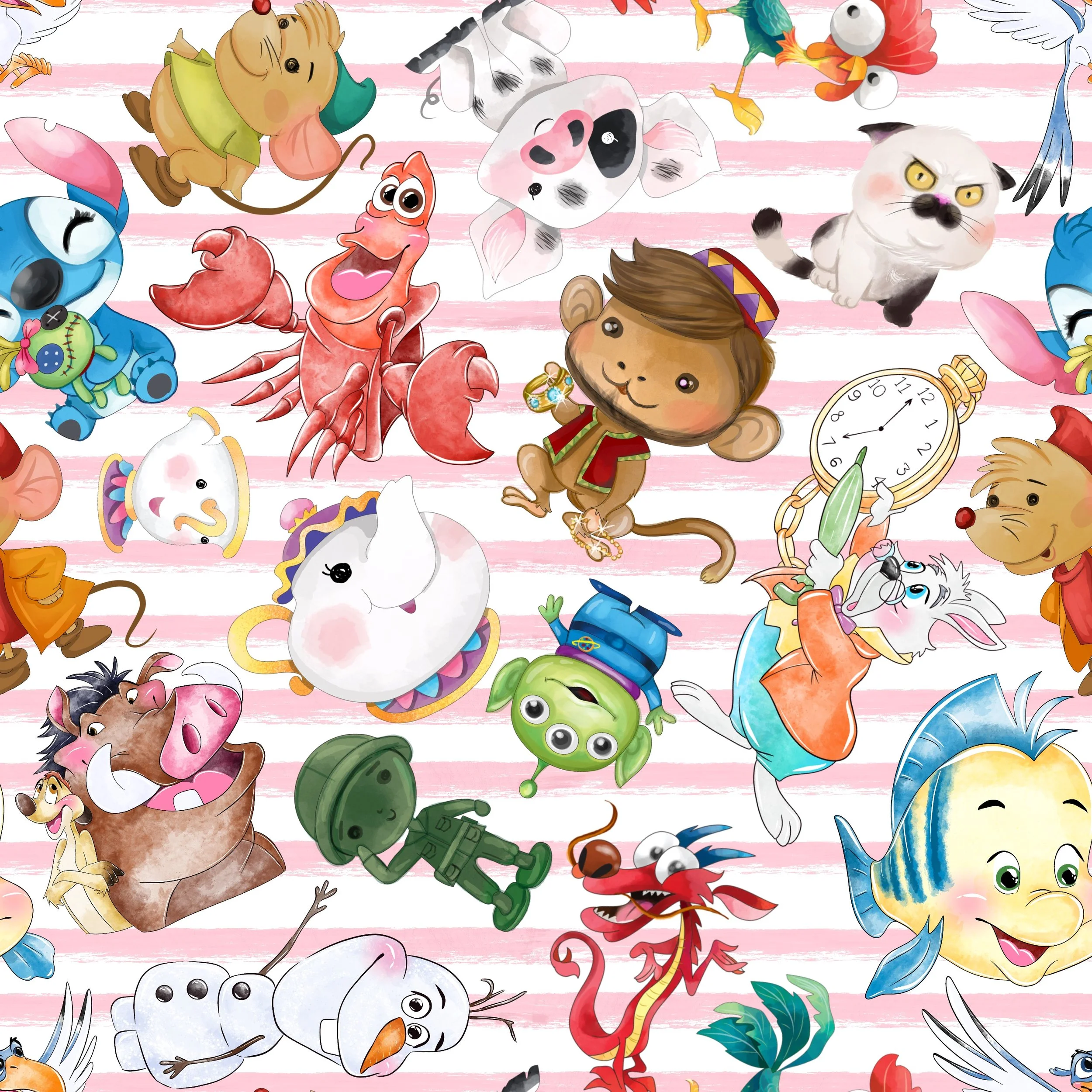 PREORDER - ROUND 30 - SCRUB TOP - 3004 DISNEY SIDEKICKS