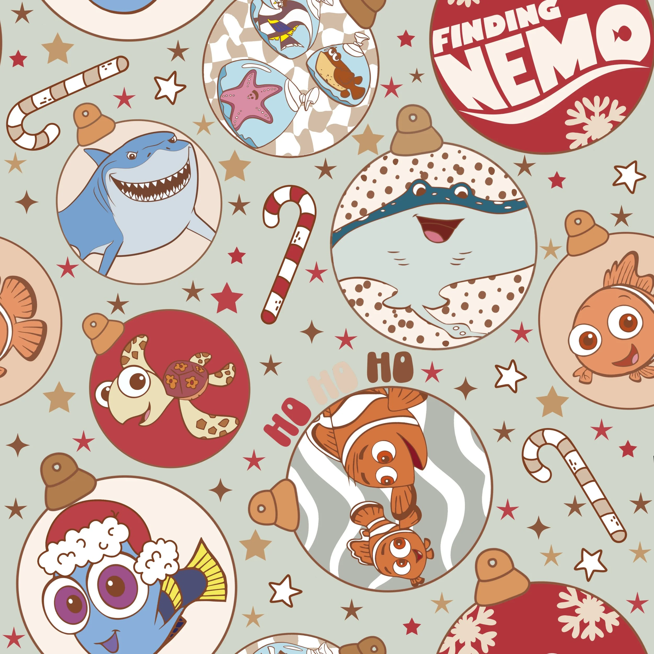 PREORDER - ROUND 29 - SCRUB TOP - 2064 CHRISTMAS NEMO