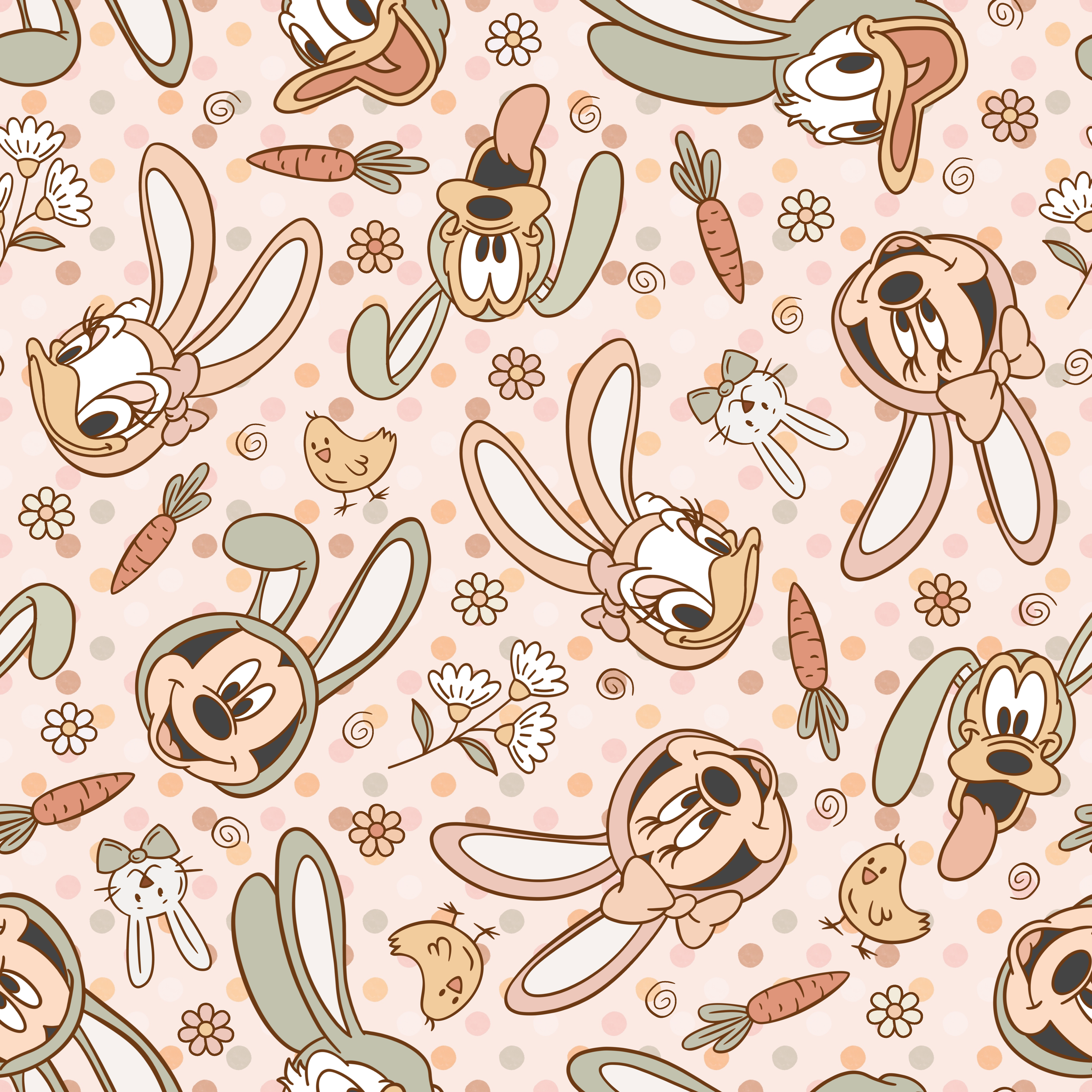 PREORDER - ROUND 29 - SCRUB TOP - 1023 A RETRO MICKEY EASTER