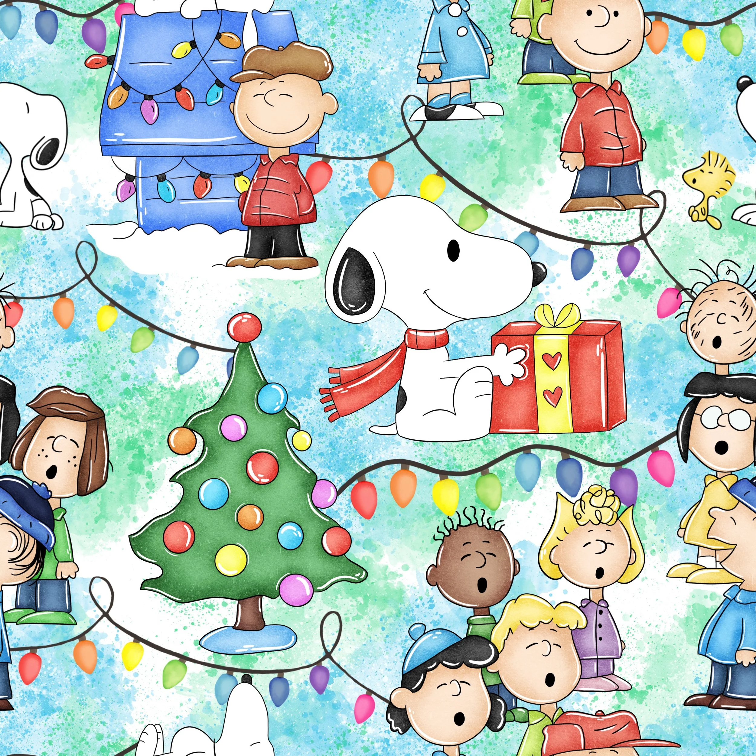 PREORDER - ROUND 29 - SCRUB TOP - 2046 SNOOPY CHRISTMAS