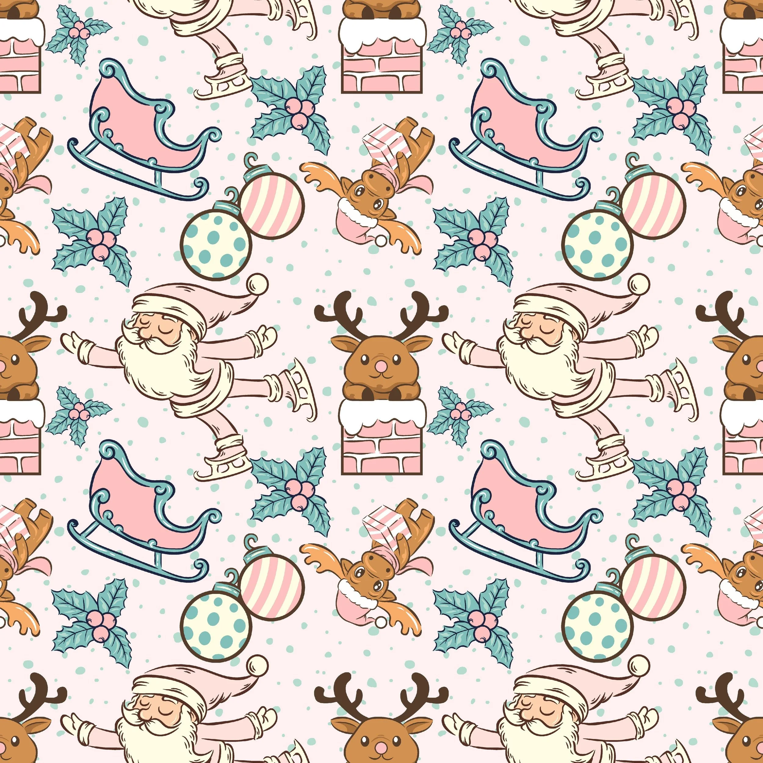 PREORDER - ROUND 29 - SCRUB TOP - 2030 SKIING SANTA