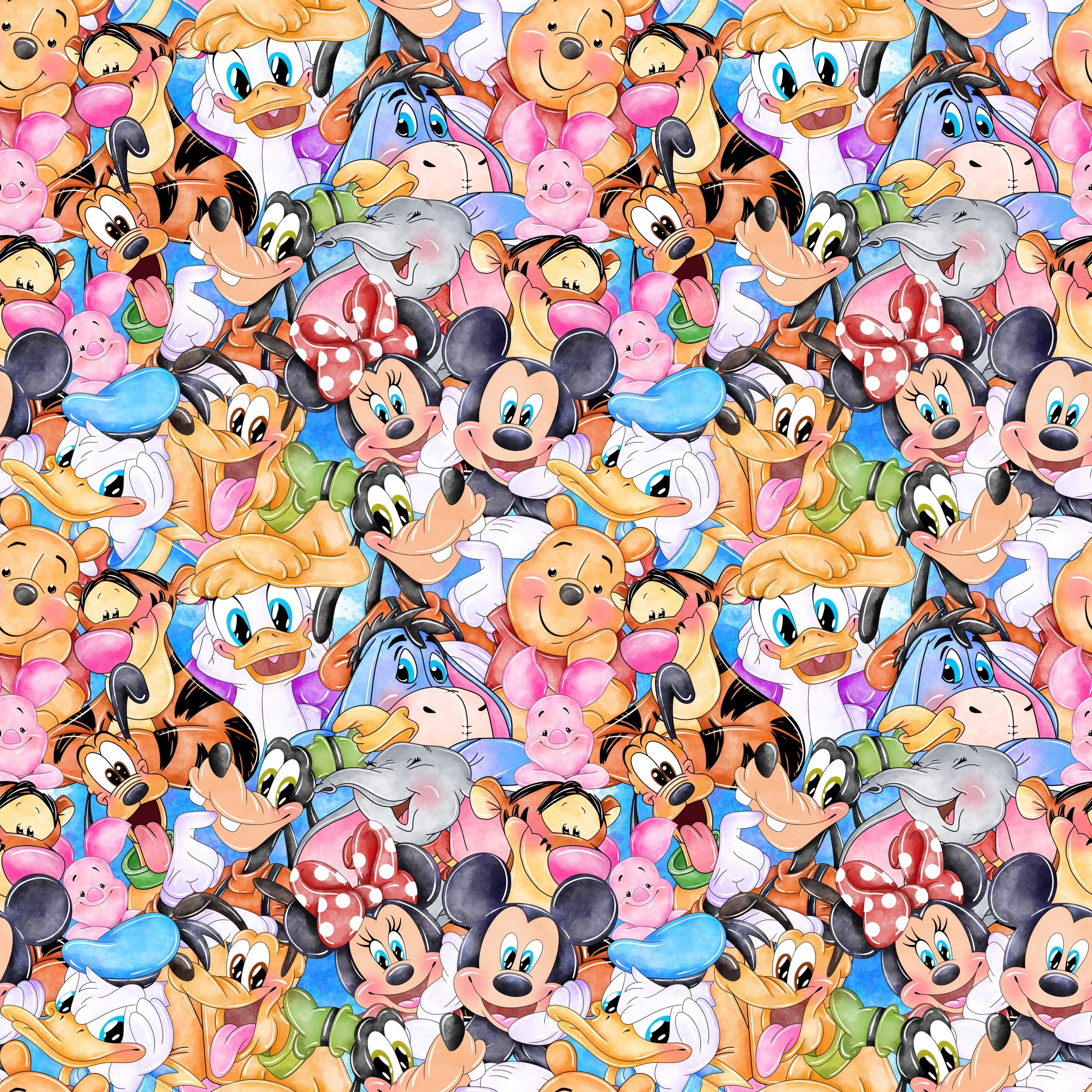 PREORDER - ROUND 30 - SCRUB TOP - 3086 DISNEY FRIENDS TOSS