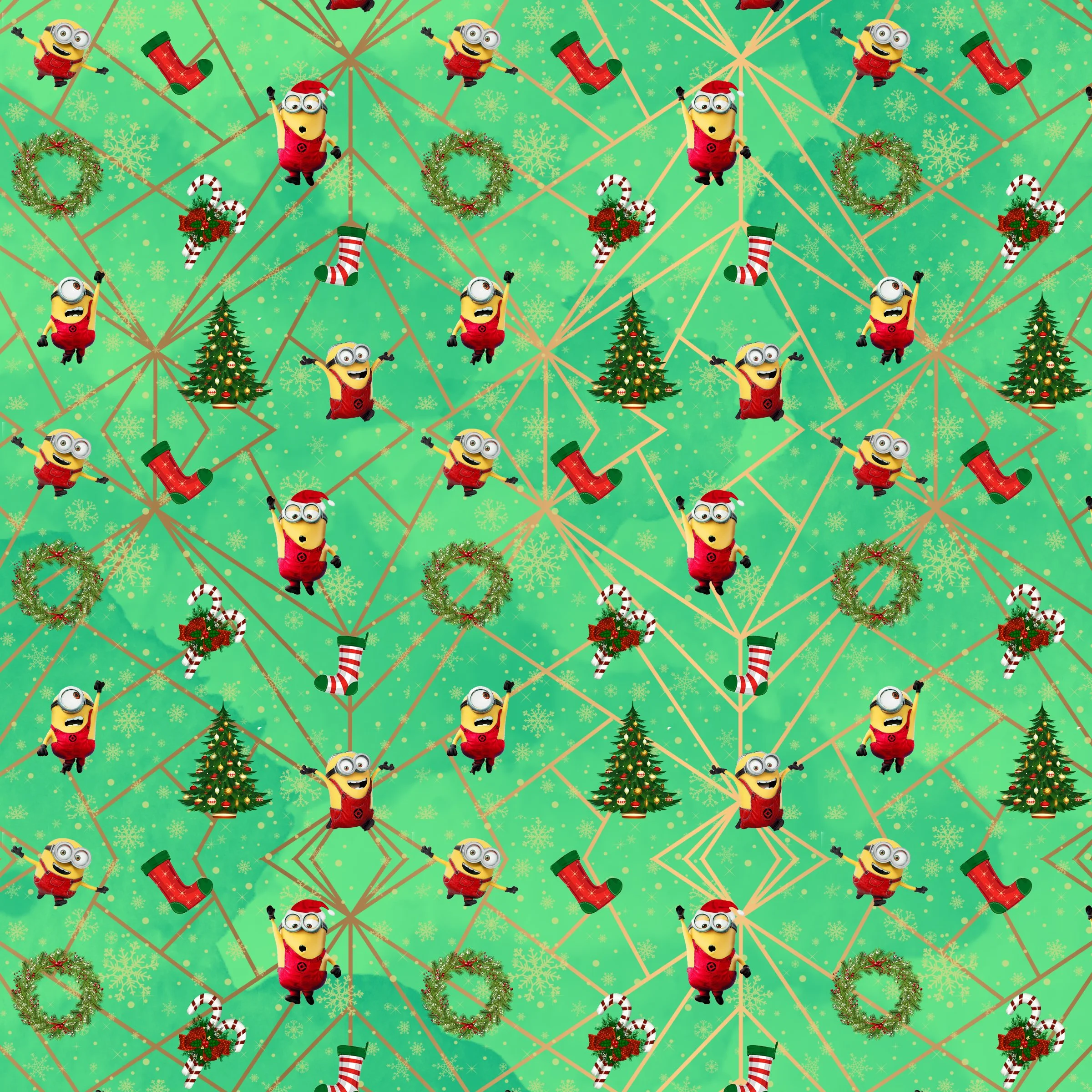 2015 CHRISTMAS MINION GREEN & GOLD DECO.jpg