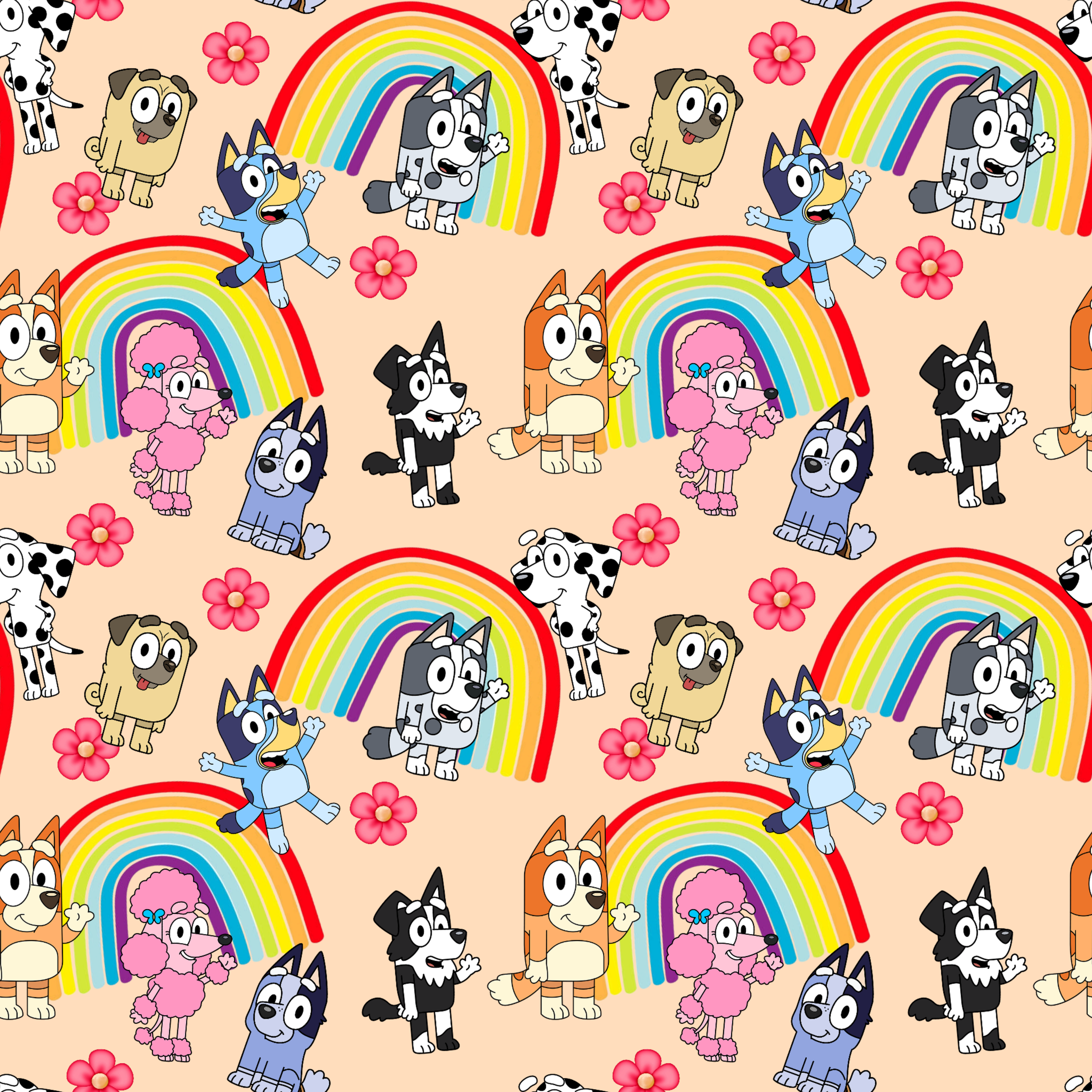 PREORDER - ROUND 30 - SCRUB TOP - 3185 BLUEY & FRIENDS