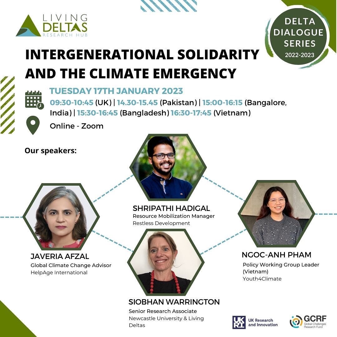 How do we challenge common assumptions about older/younger people and the #climatecrisis?

Find out TOMORROW at our next #deltadialogueseries seminar &lsquo;Intergenerational Solidarity and the Climate Crisis&rsquo;.

We&rsquo;d love to see you there