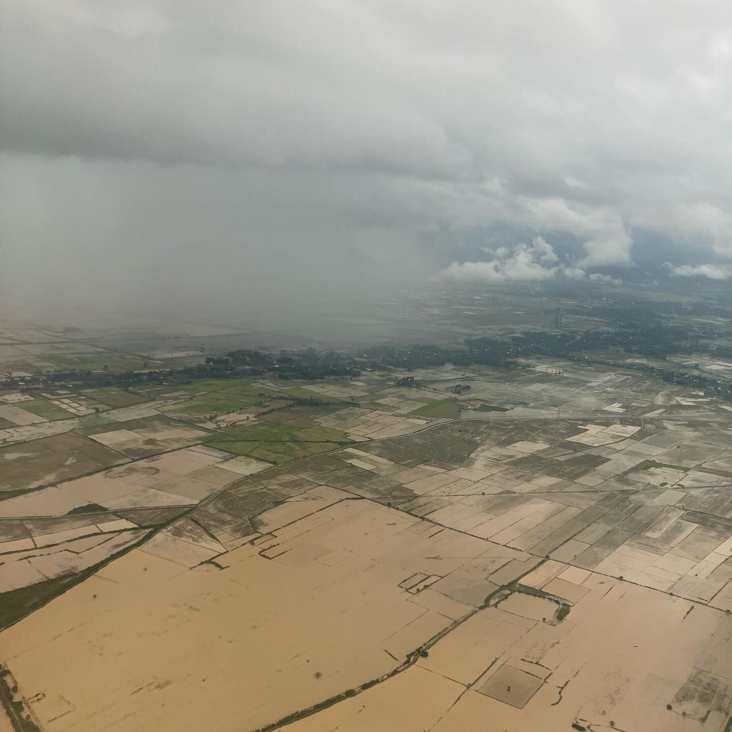 Flying into a very wet Cambodia.