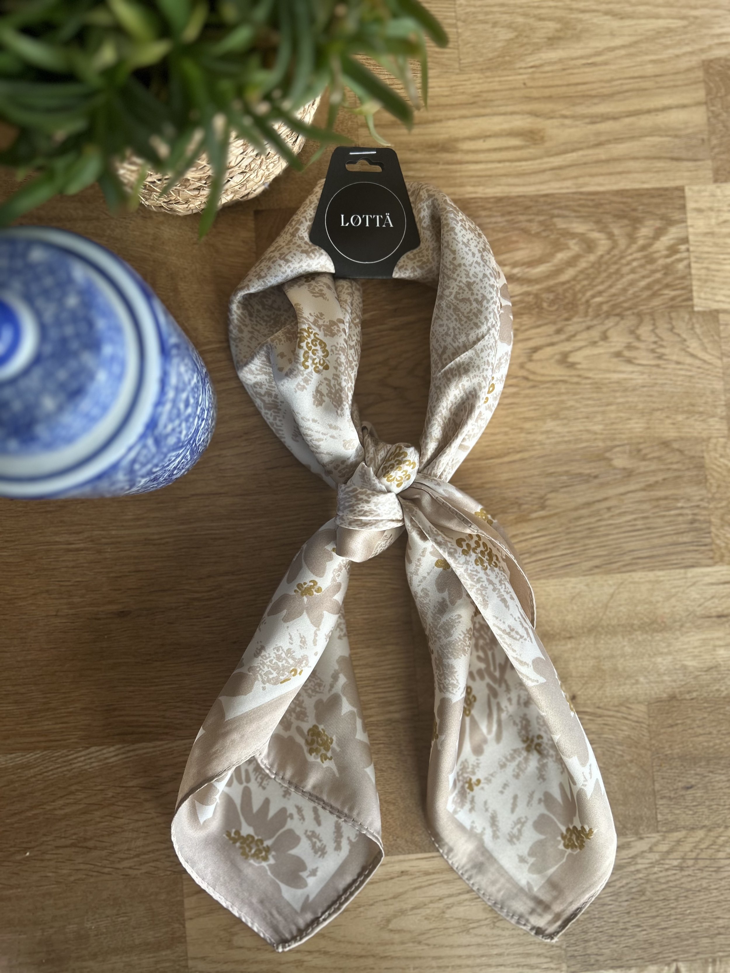 Coffee Floral Neck Scarf