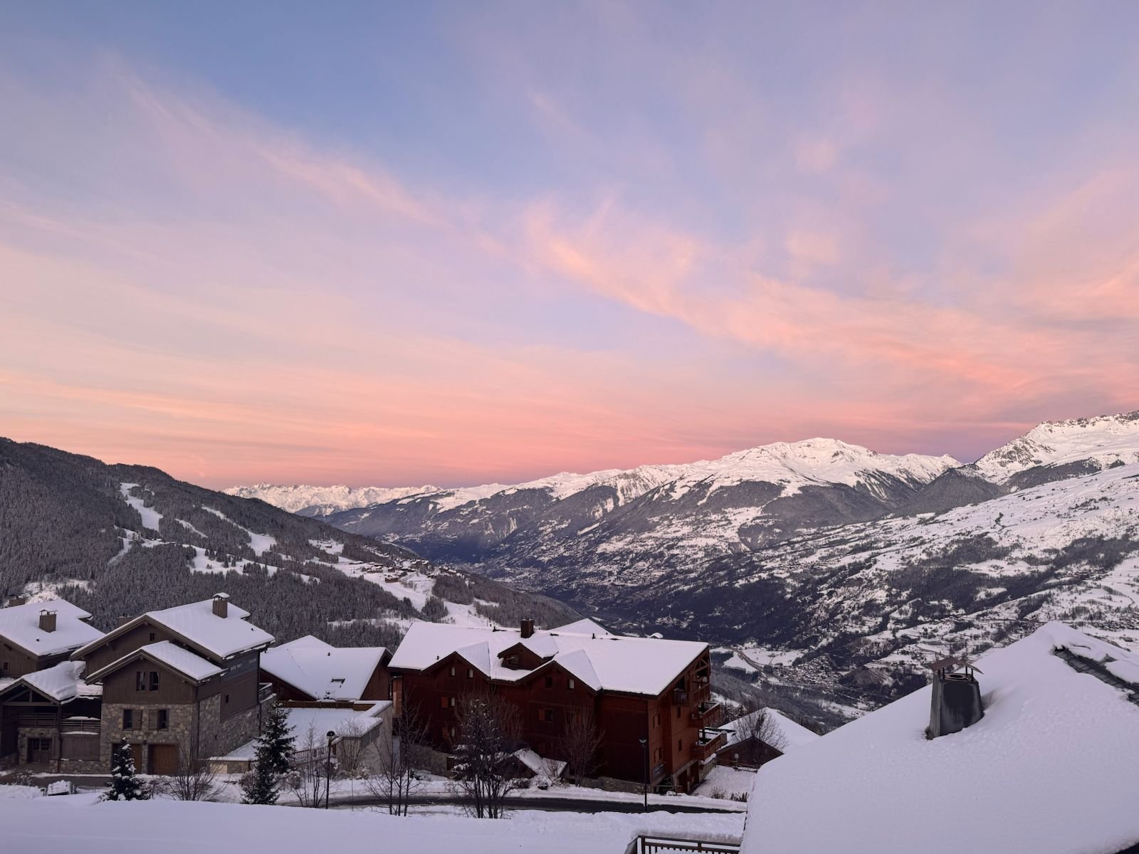 Sunset Views from Chalet Artemisia Vallandry Les Arcs