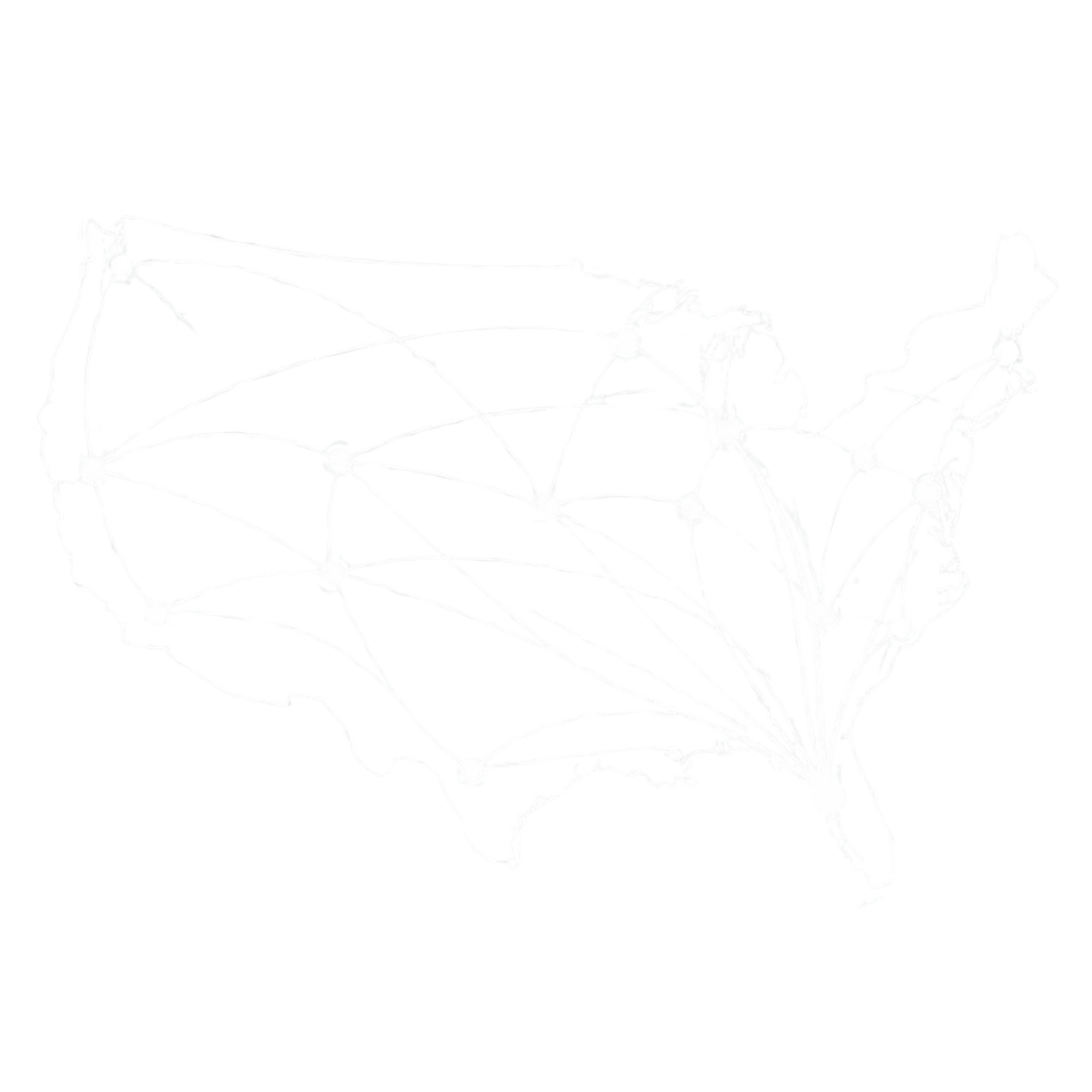 Outline drawing of a modern sculpture of a horse made with interconnected white lines on a black background.