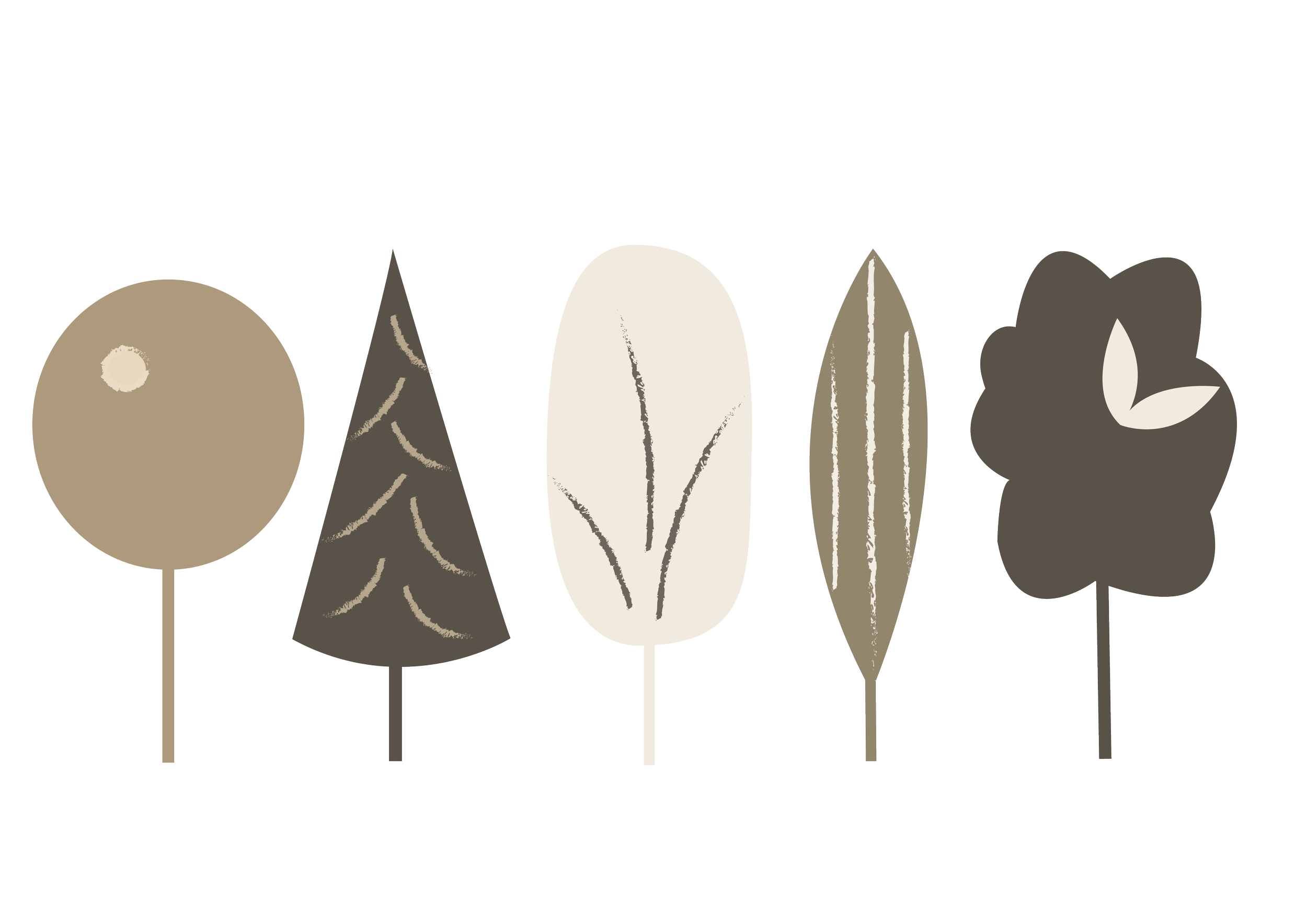 Illustration of trees by Ane Érézué