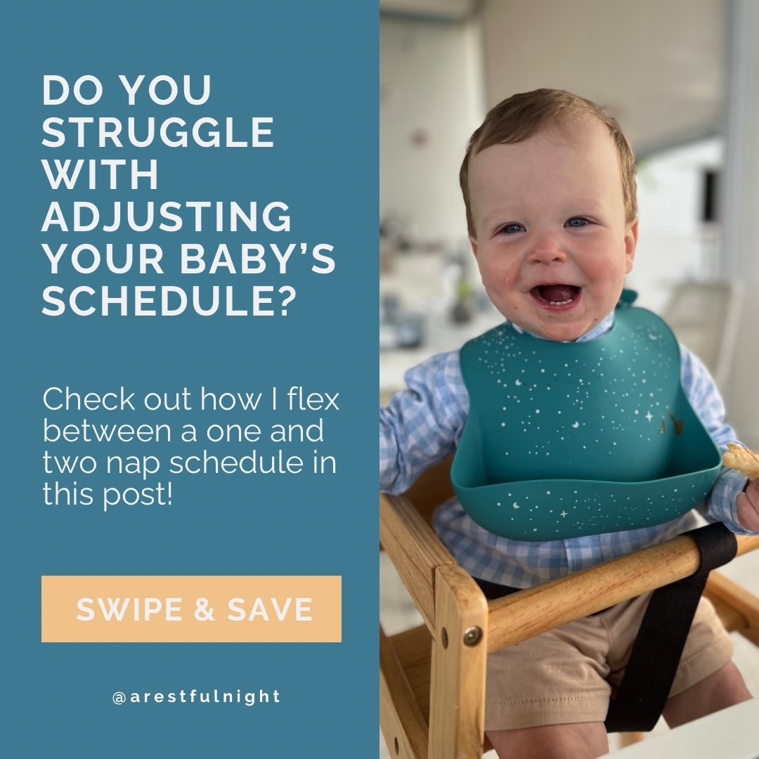 Attention parents with 1️⃣2️⃣ to 1️⃣8️⃣ month olds, this post is for you! Adjusting your baby's schedule can be a struggle for some parents.  If you are like me and no two days are the same then flexibility is a non-negotiable. 

The two to one nap t