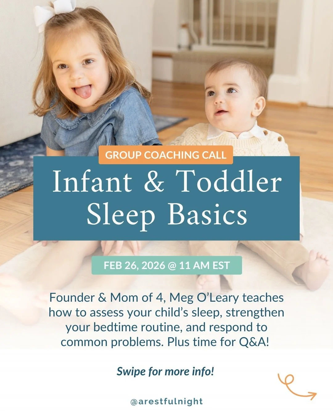 One of my resolutions this year? More group calls.

Not every sleep challenge requires a 1:1 troubleshooting call. Whether you&rsquo;re looking for a brush-up on the basics or preparing for the next stage of your child&rsquo;s development, group call