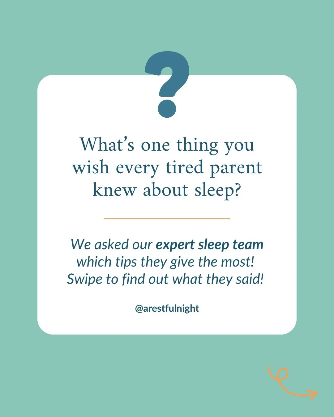 Sleep shouldn&rsquo;t feel like a guessing game.

So we asked each member of the @arestfulnight sleep team: &ldquo;What&rsquo;s one thing you wish tired parents knew about sleep?&rdquo; Swipe to read the tips we find ourselves giving again and again.