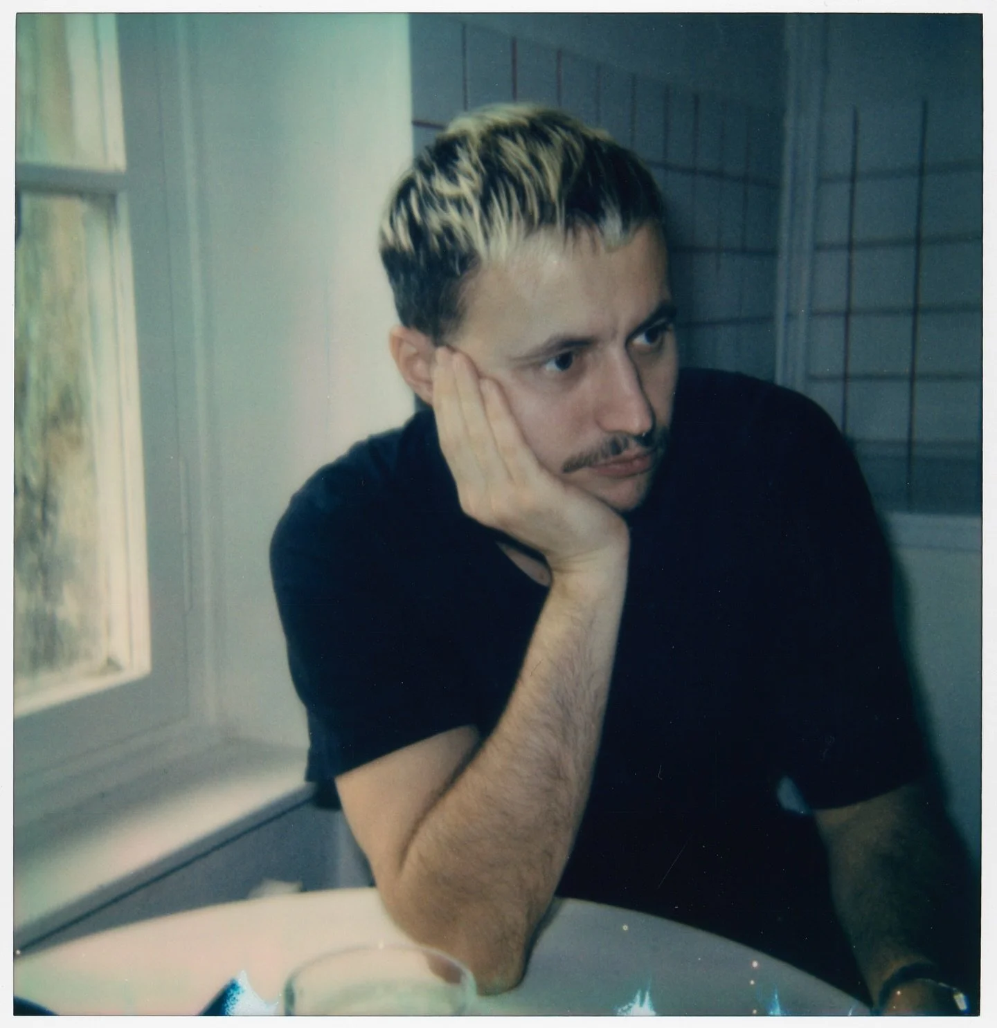 polaroid of Matthi in the studio