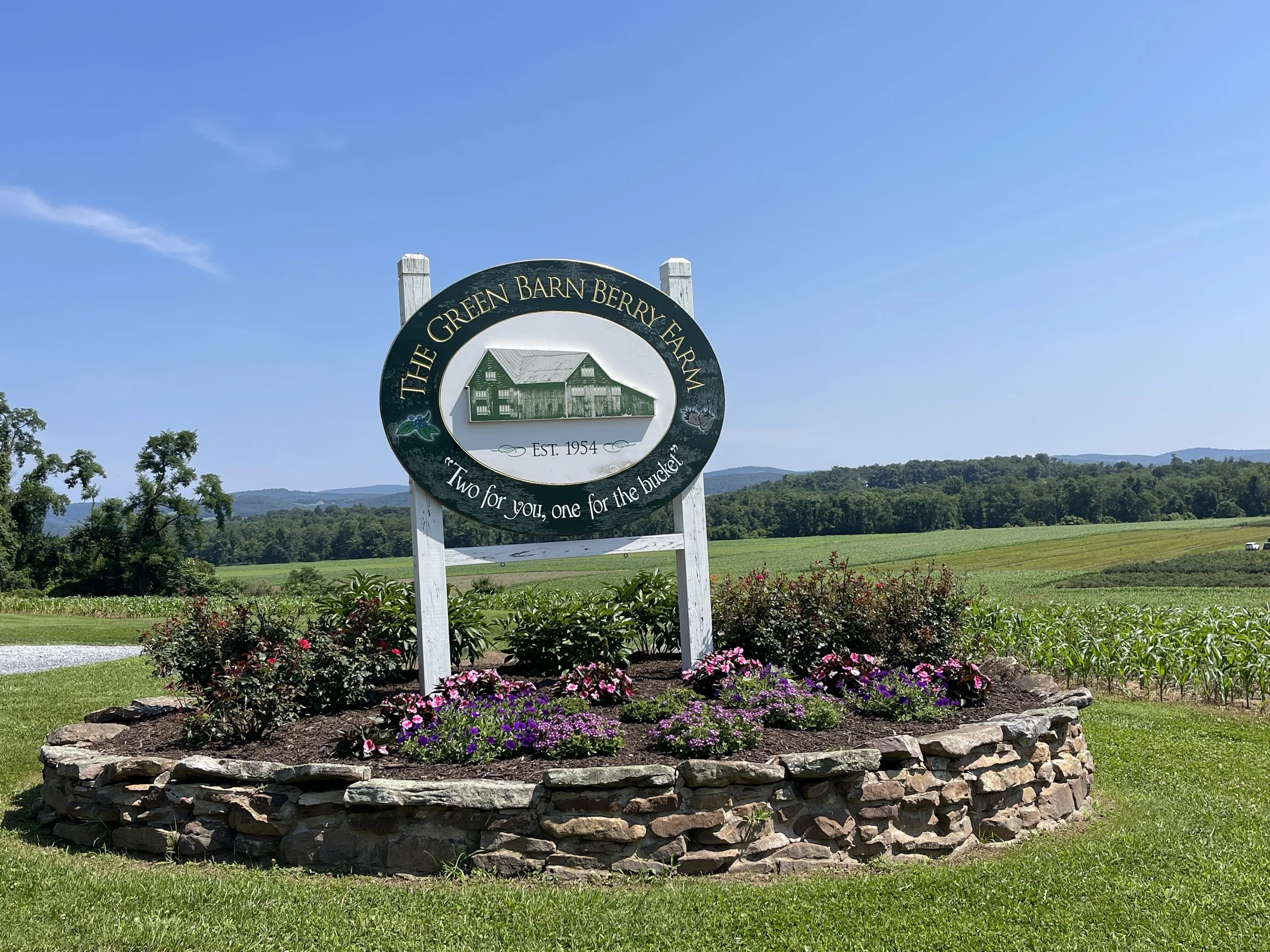 Watch for the sign at the top of our lane as you visit in the spring and summer.