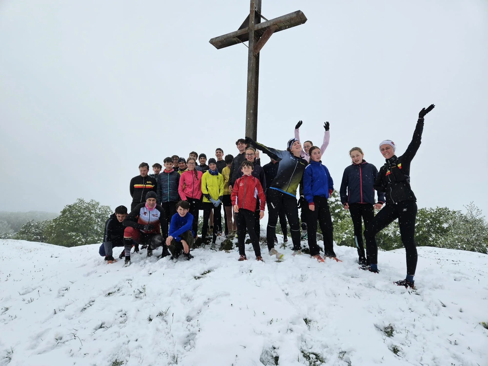 Winterse omstandigheden op de pre-EYOC stage