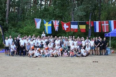 Groepsfoto op club-event