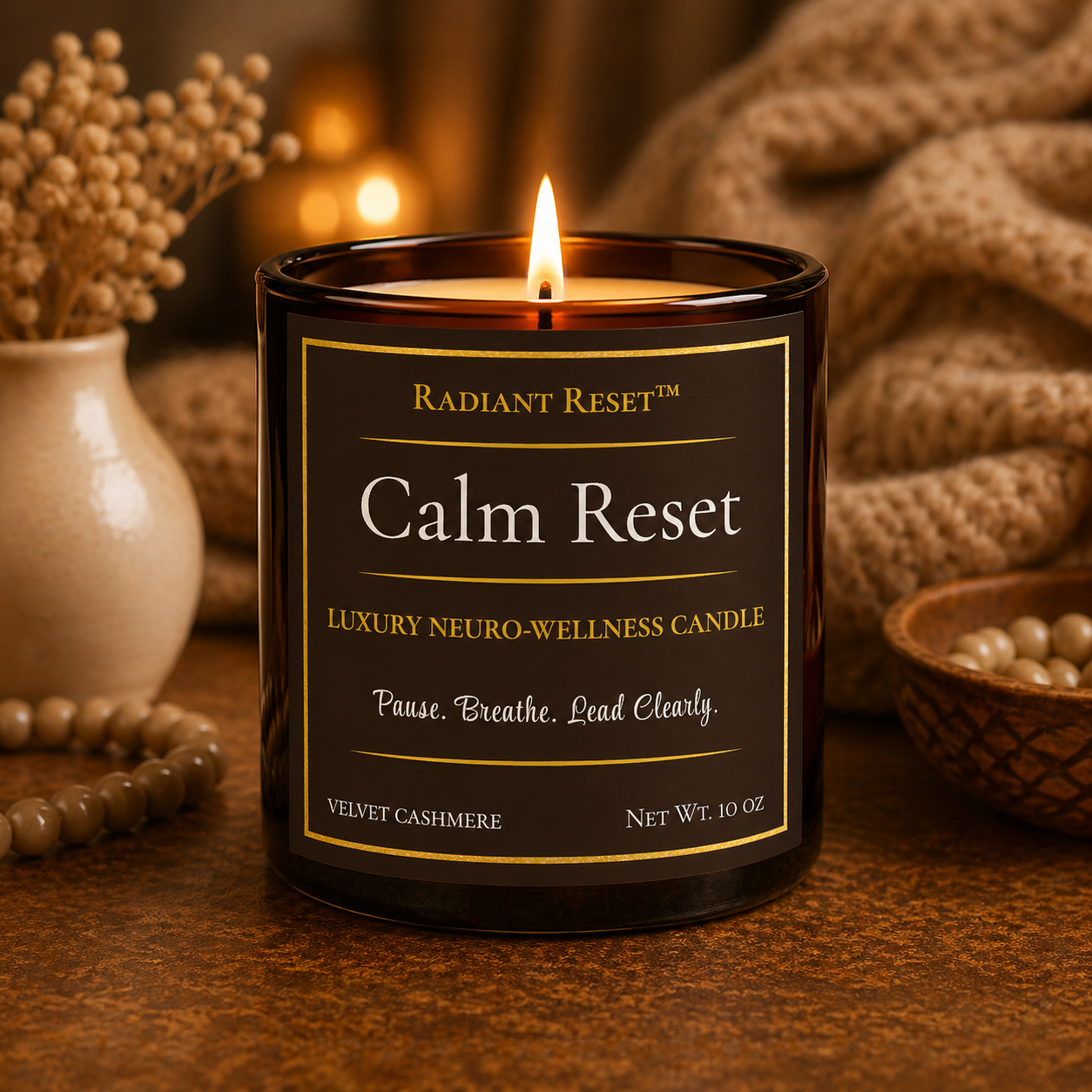 Calm Reset - Neuro Wellness Candle + Audio Experience