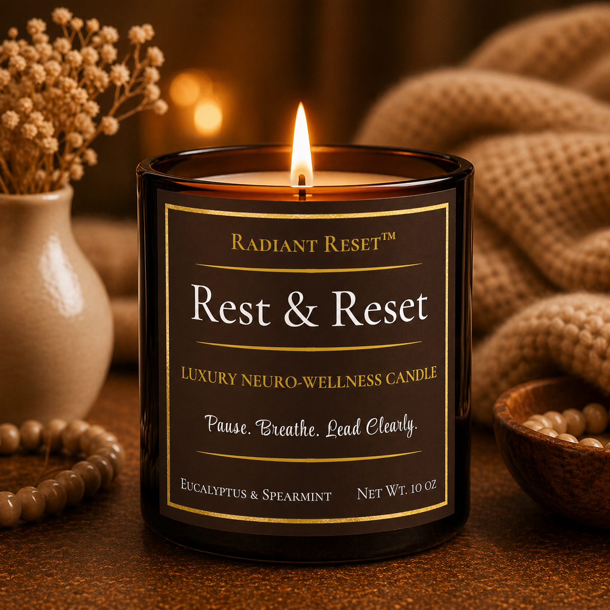 Rest & Reset  - Neuro Wellness Candle + Audio Experience