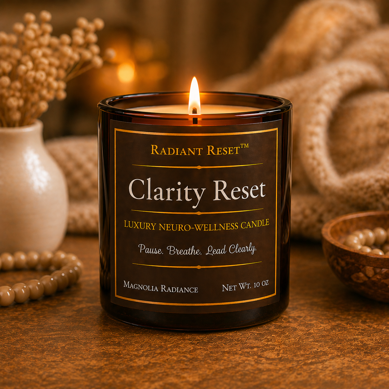 Clarity Reset - Neuro Wellness Candle + Audio Experience