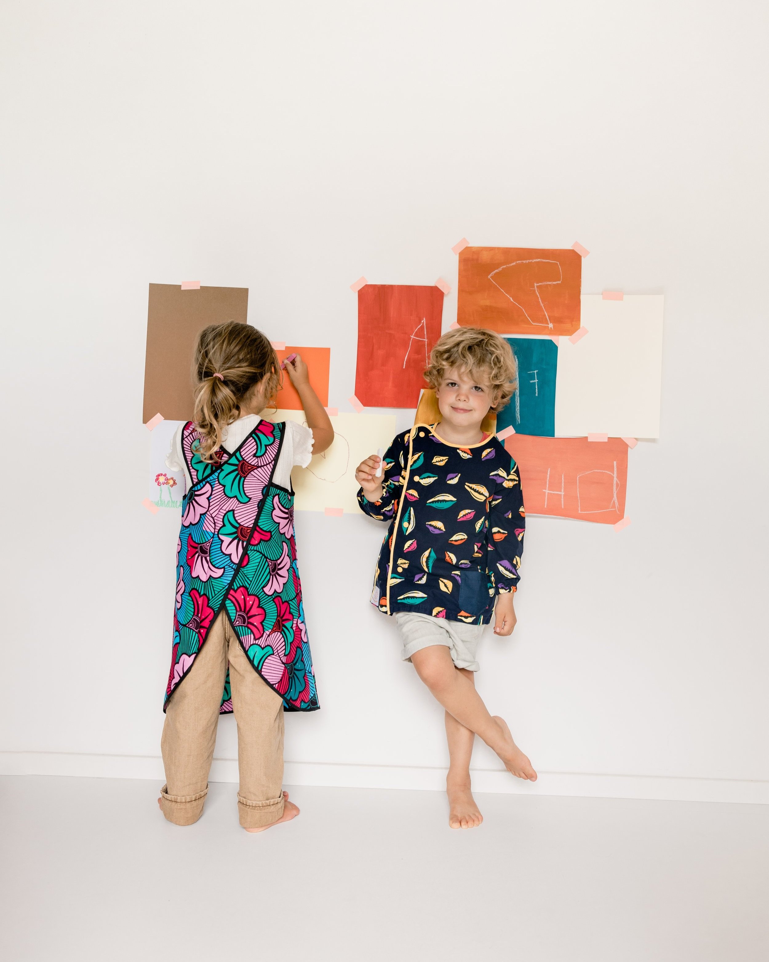 Blouse pour enfants en tissu wax