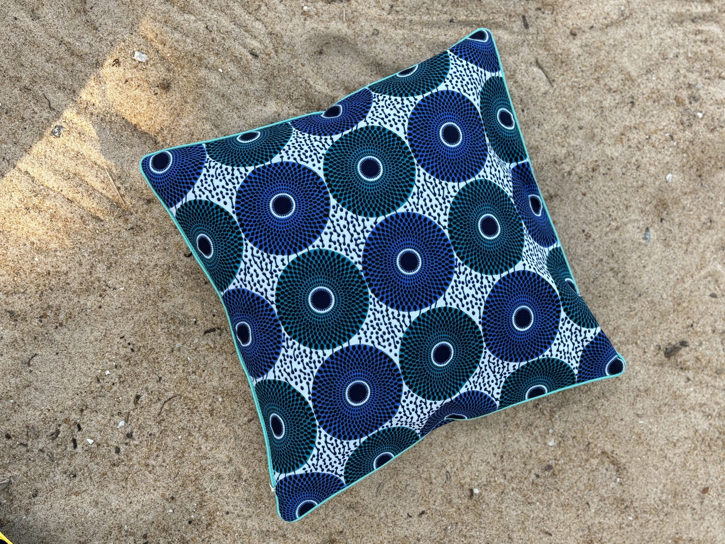 Disques bleus - Exemple avec mes coussins