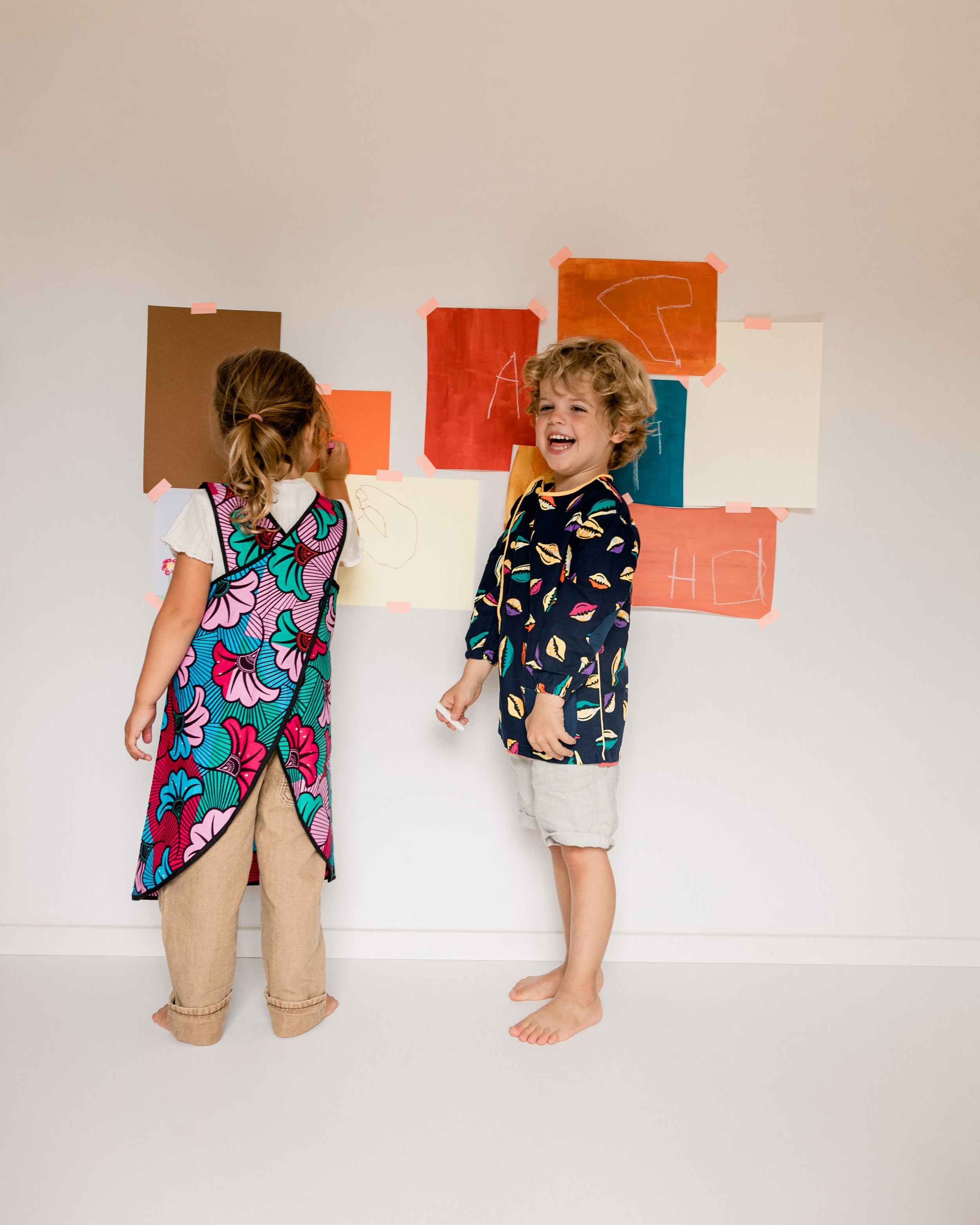 Tablier japonais pour enfants en tissu wax