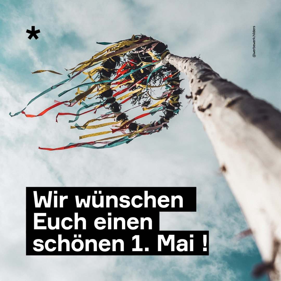 Heute ist der erste Mai, das hei&szlig;t wir haben frei 🤪🥳 Wir hoffen, ihr genie&szlig;t das tolle Wetter und habt einen sch&ouml;nen freien Tag! 🤗☀️
#werberwerkhilders #erstermai #feiertag