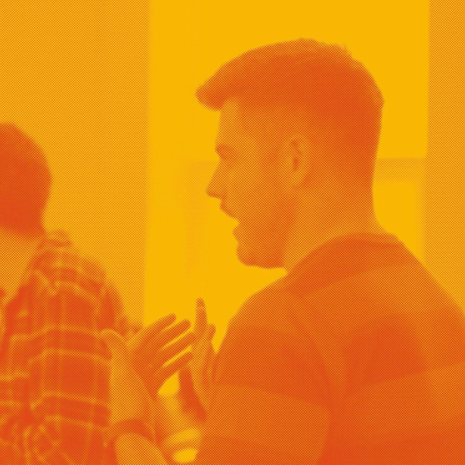 man talking with his hands