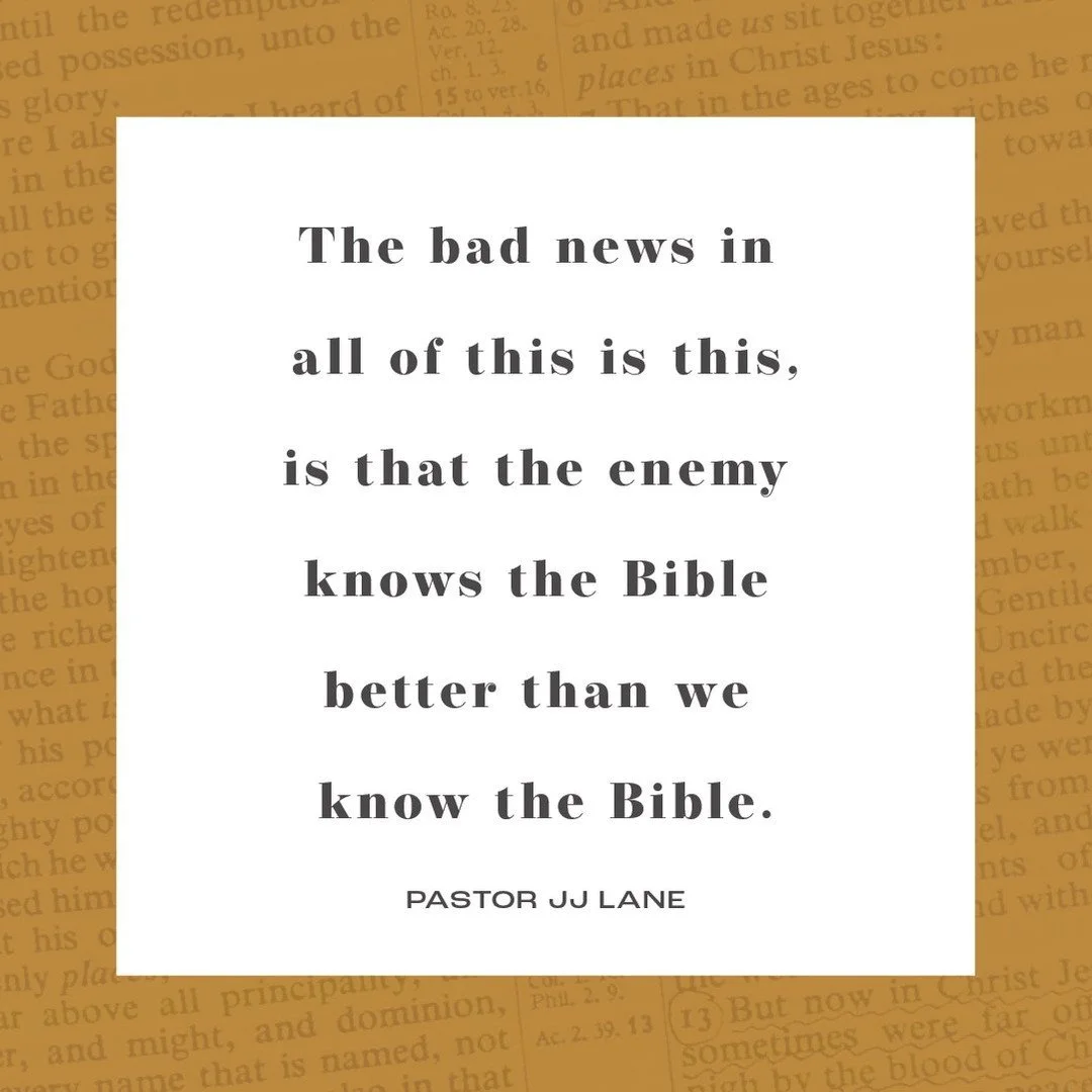 The bad news: the enemy knows the Bible better than we do.
The good news: we have the Author living in us. 🙌