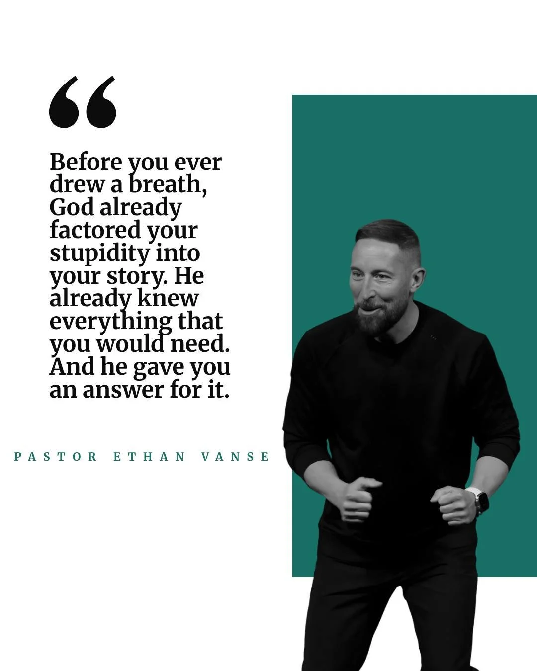 "You can&rsquo;t surprise God, and your mistakes won&rsquo;t stop His plan for you." 💛