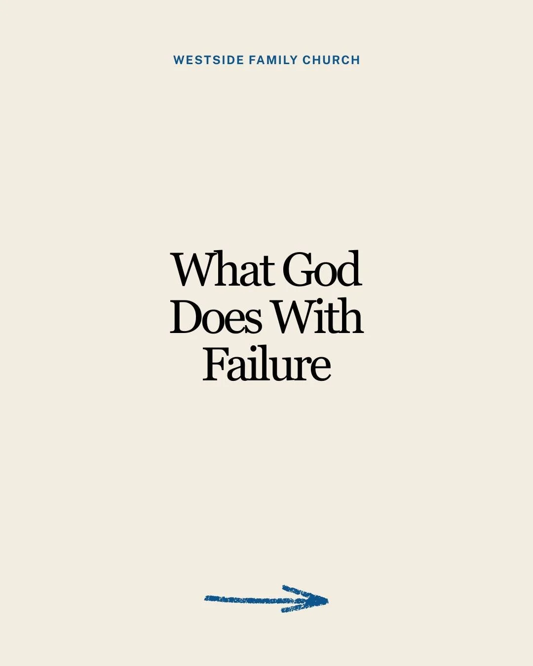 Failure isn&rsquo;t final. 🙌

What God does with failure is far greater than what shame tries to do with it. He doesn&rsquo;t call the qualified&mdash;He qualifies the called. Run to Him, not from Him. Your greatest setback might just become the sta