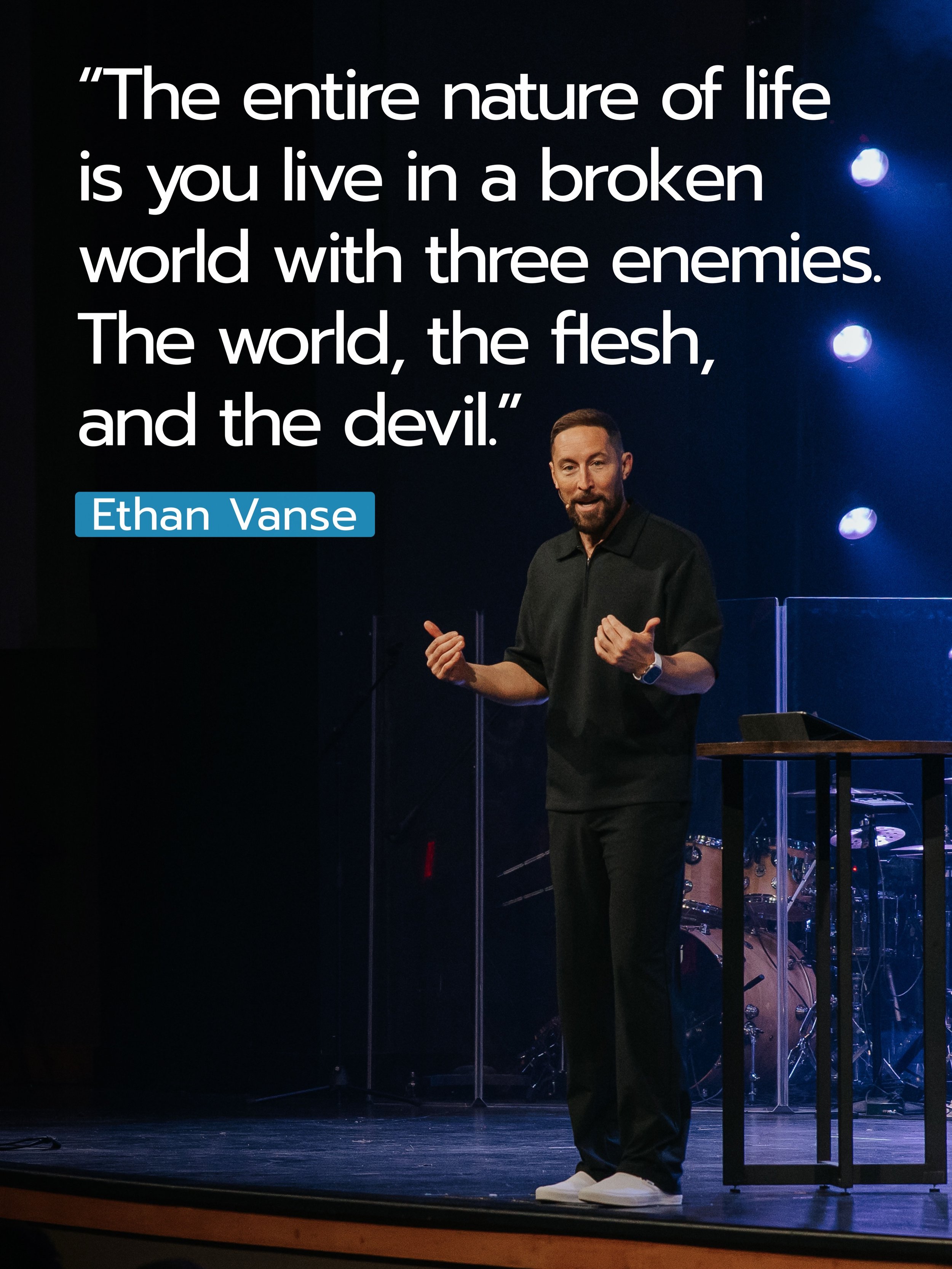 We live in a broken world, and we face real opposition&mdash;the world, the flesh, and the devil.

But our hope isn&rsquo;t found in pretending the brokenness isn&rsquo;t there. Our hope is found in Jesus.

He is faithful in the fight, present in the