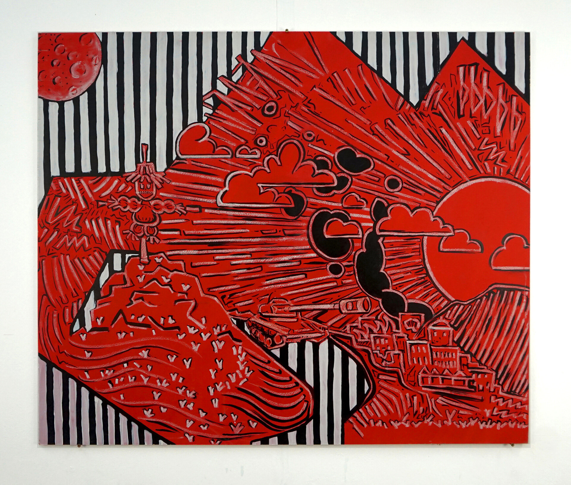'War In Red' 122cm x 150cm, 2019.