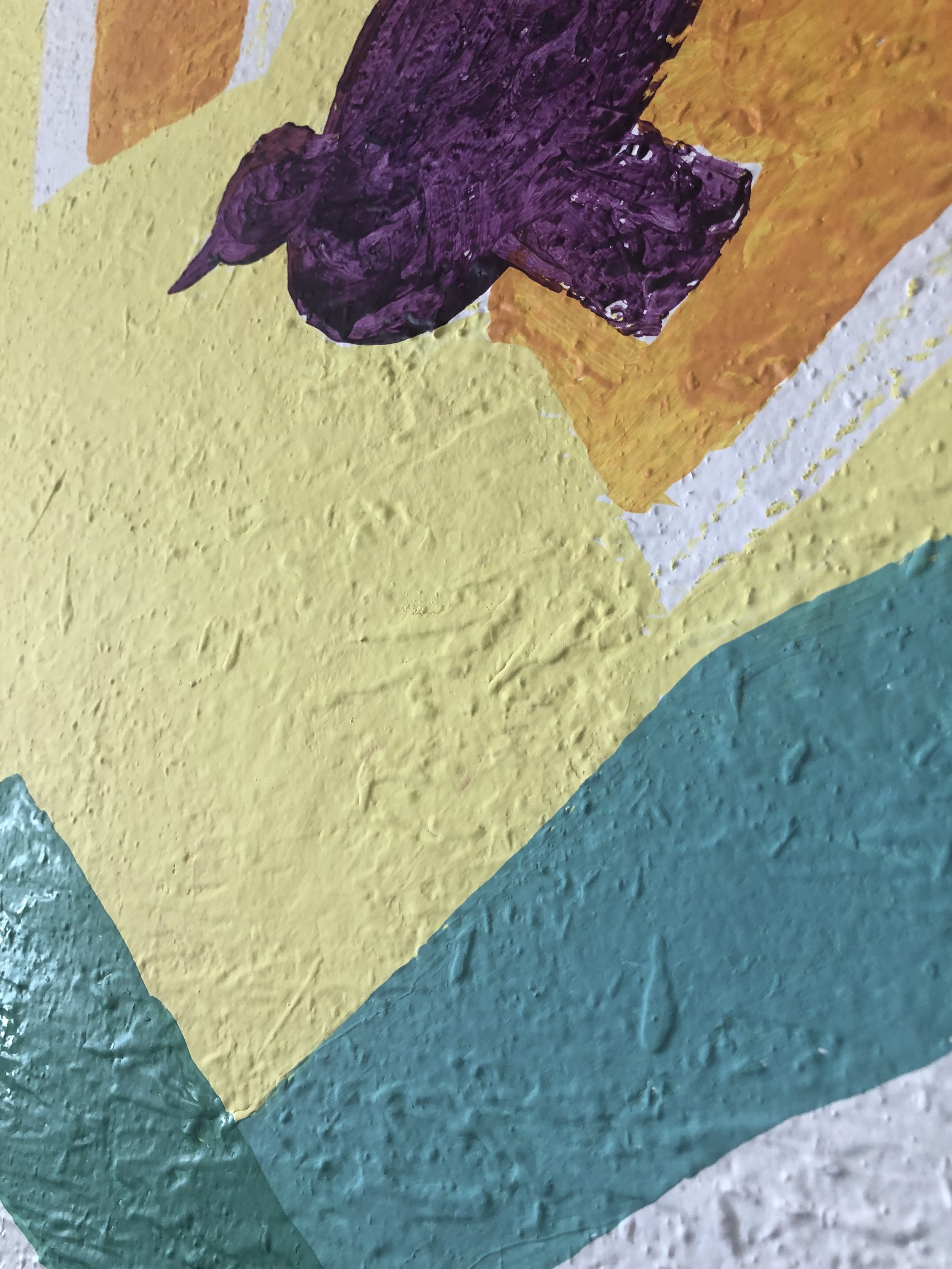detail of mural at  Greener Goods mural, Champaign, Illinois, by Leslie Kimble