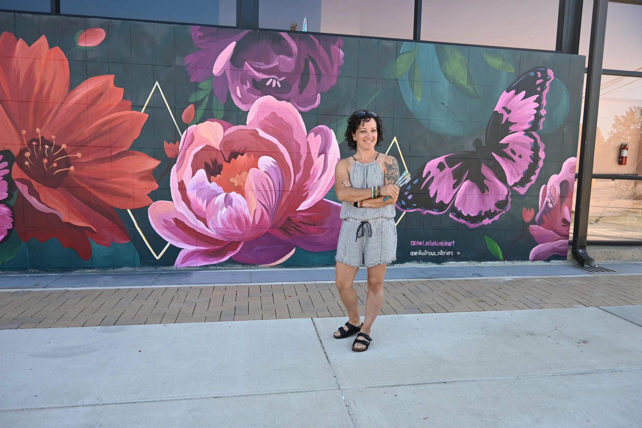 Memphis mural finished Where the Soul Blossoms with Leslie Kimble Art and Ashley Rosenow