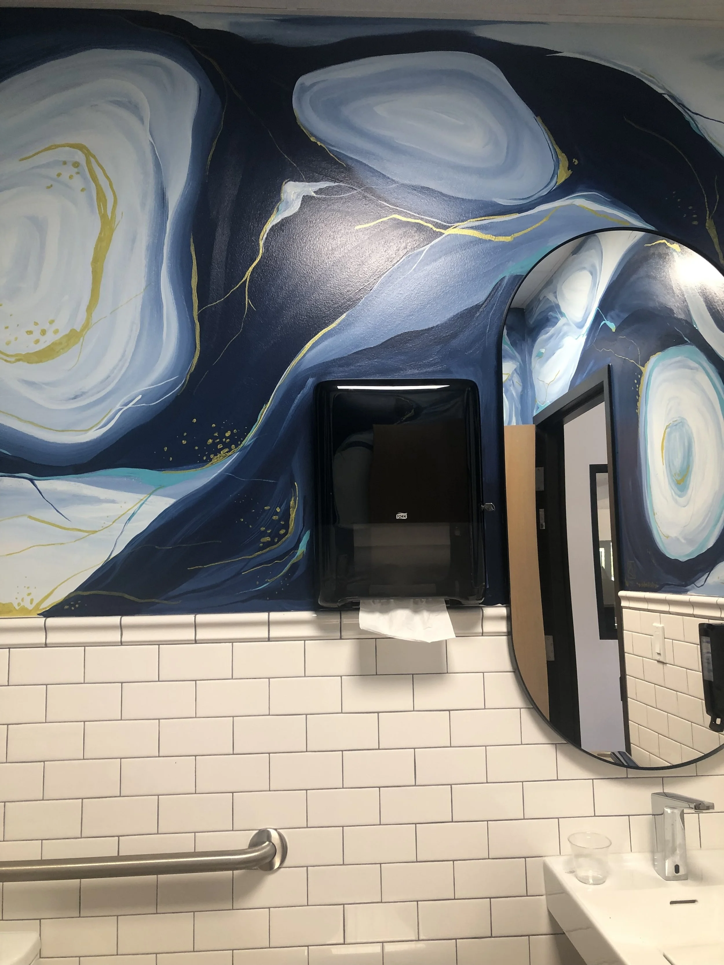 geode mural in champaign illinois by Leslie Kimble
