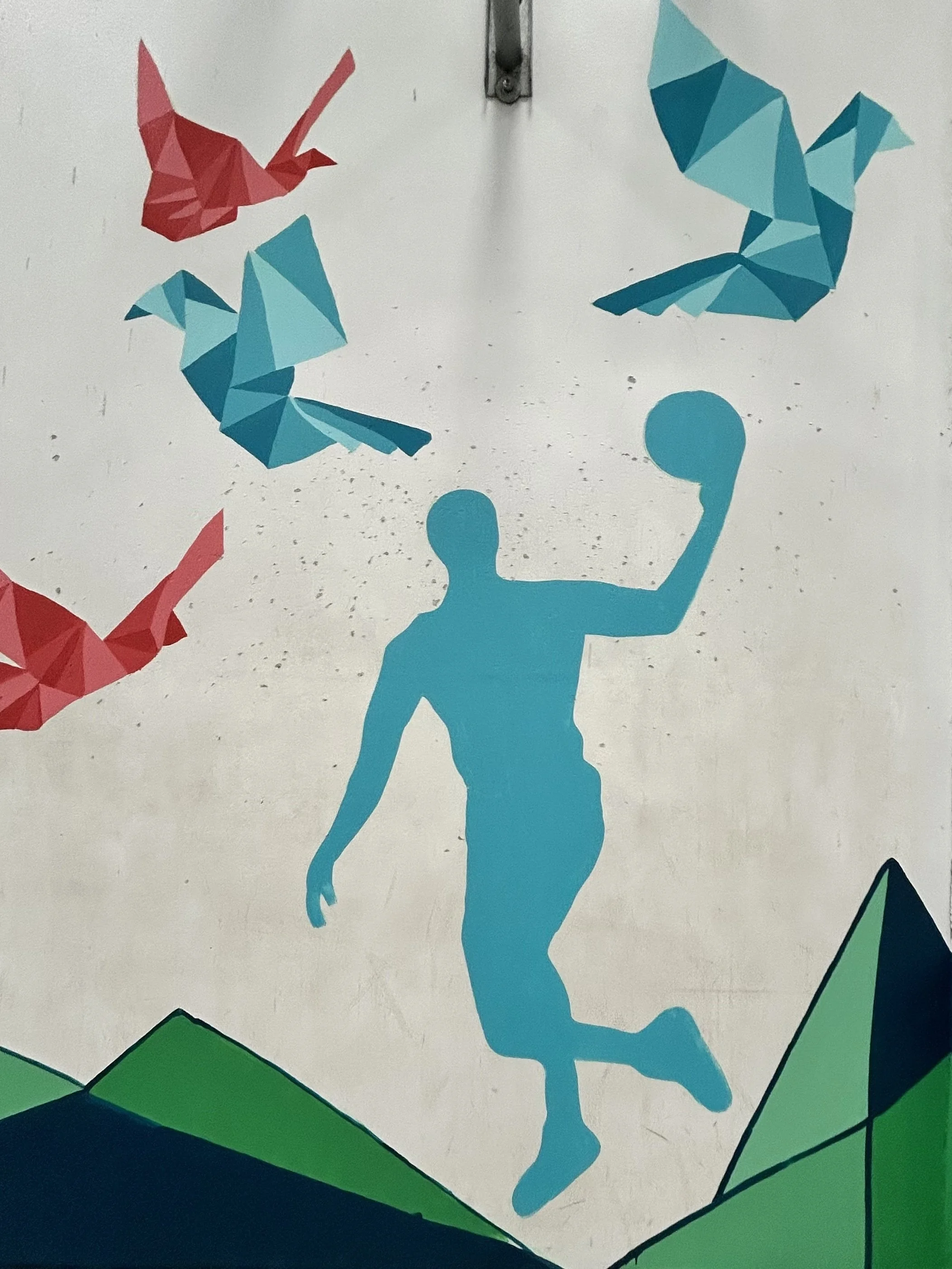 detail at Juvenile Detention Center Collaborative Murals by Leslie Kimble Art, Illinois