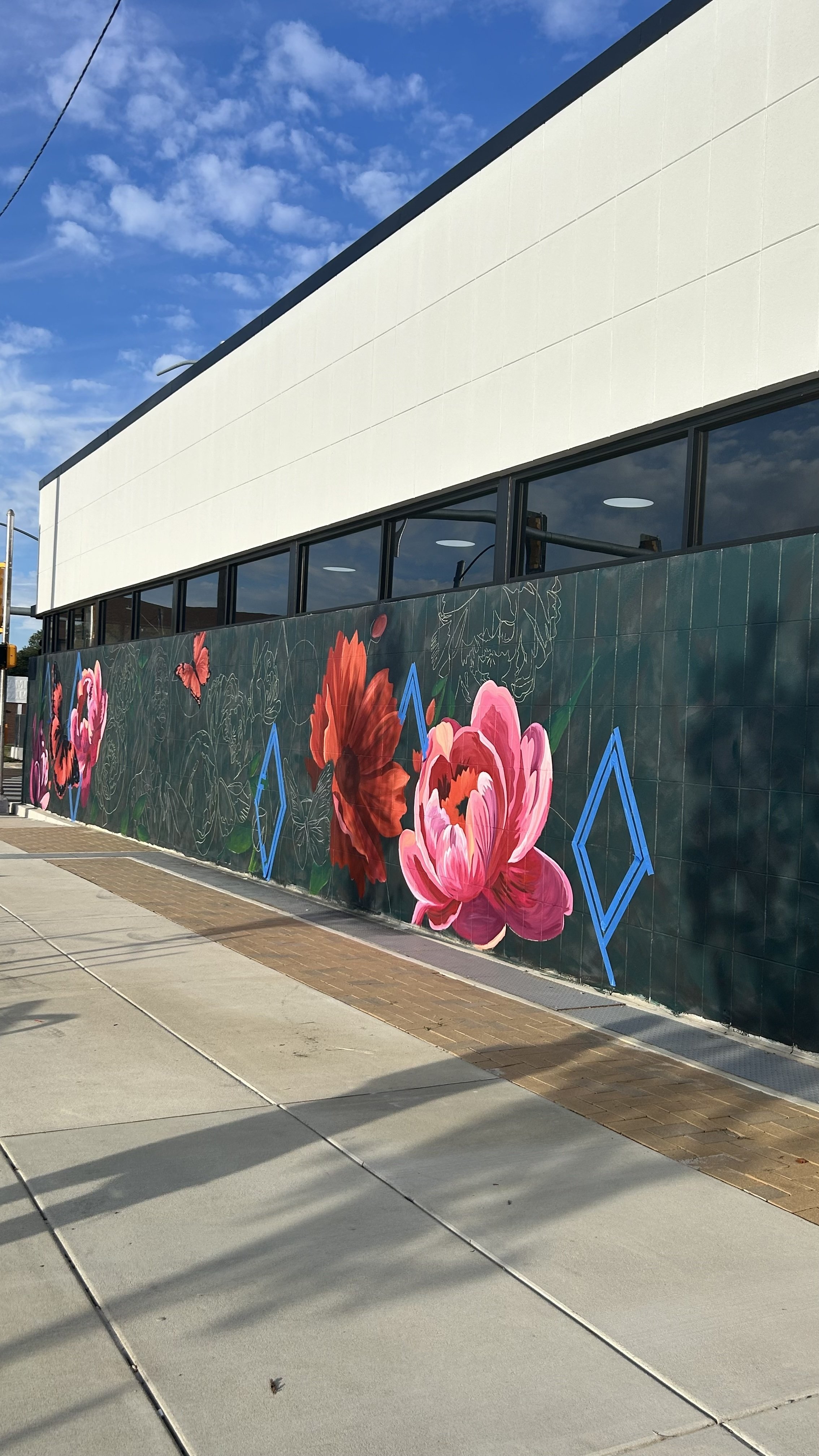 Day one progress of Memphis Mural